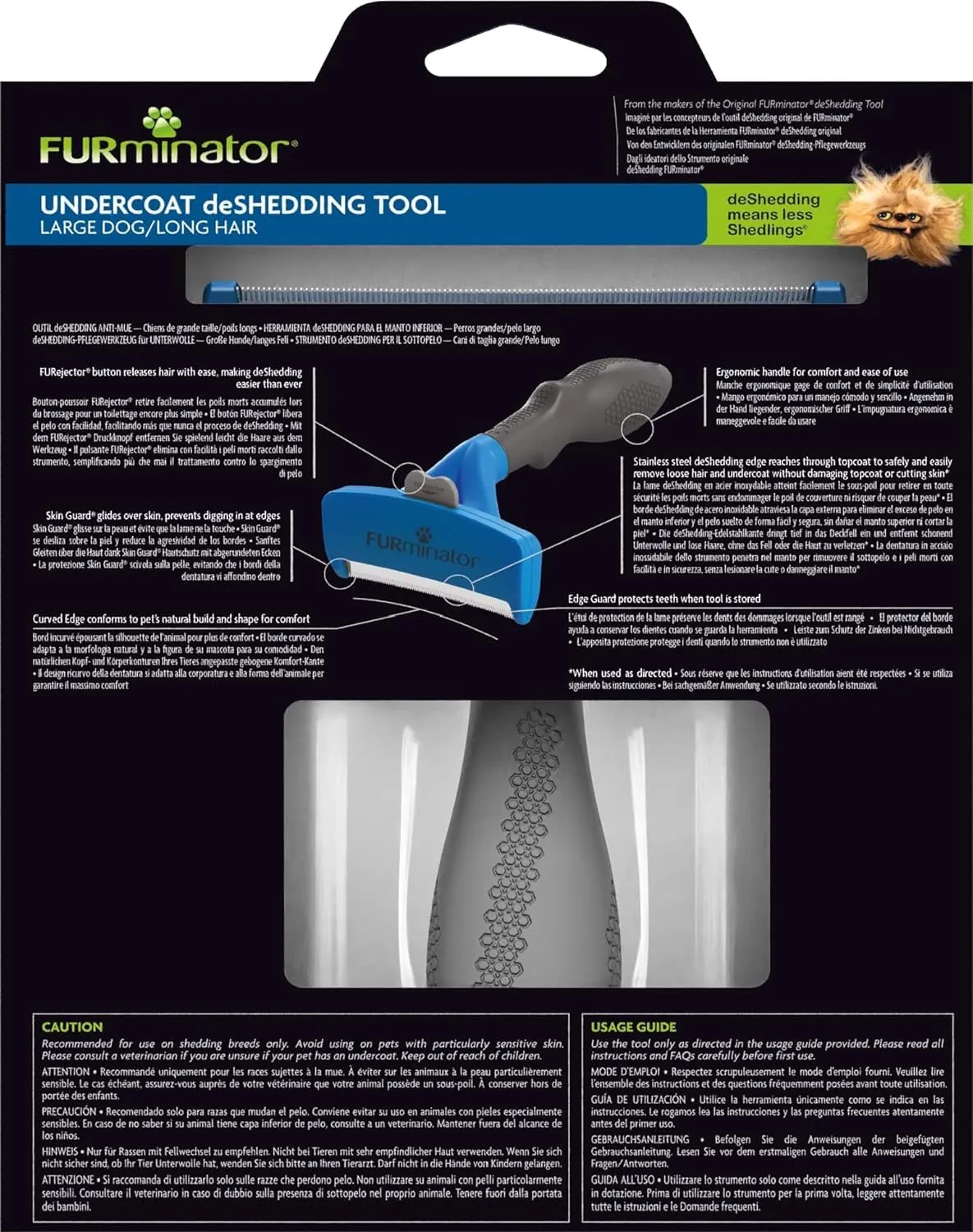 FURminator deShedding Tool L per Cani a Pelo Lungo - immagine 3