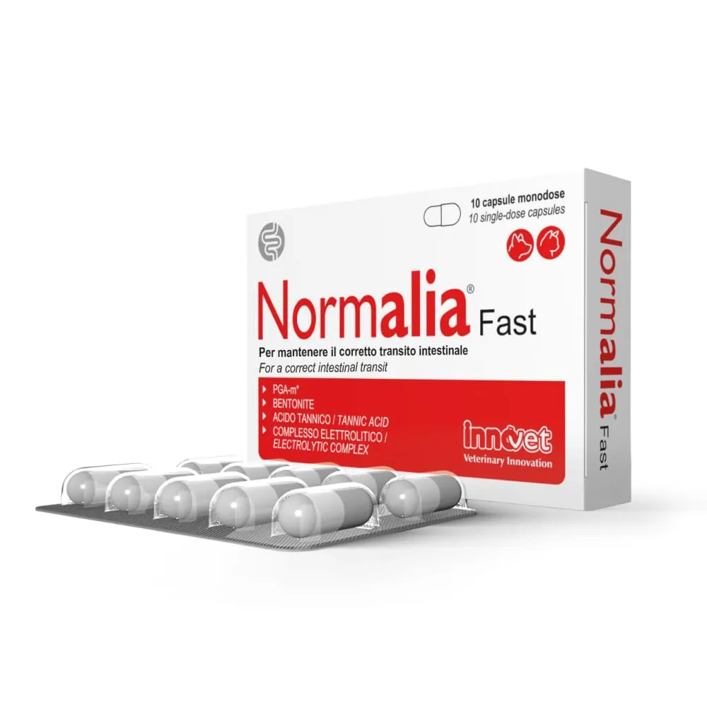 Innovet Normalia Fast Supporto Intestinale per Cani e Gatti, 10 capsule - immagine 1