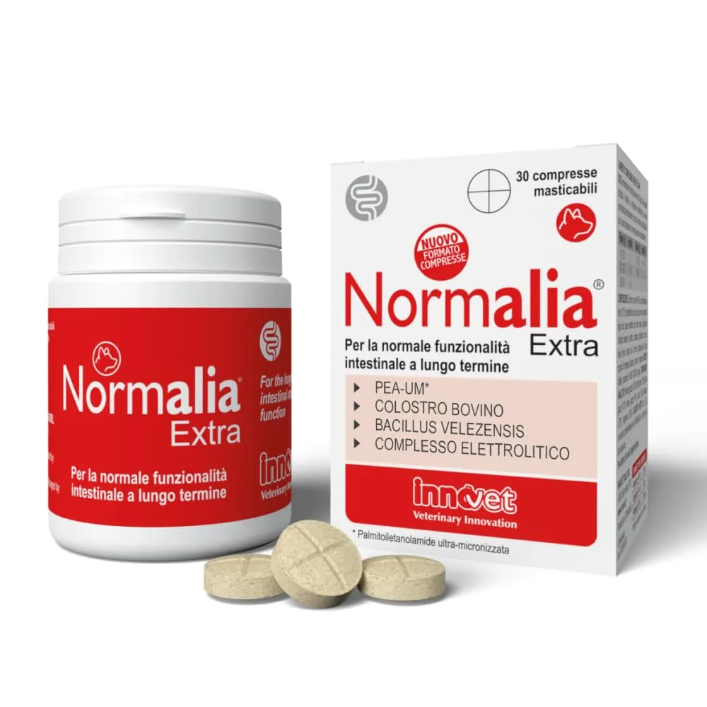 Innovet Normalia Extra per Cani, Supporto Intestinale con Probiotici, Colostro Bovino e PEA-um, 30 cpr - immagine 1