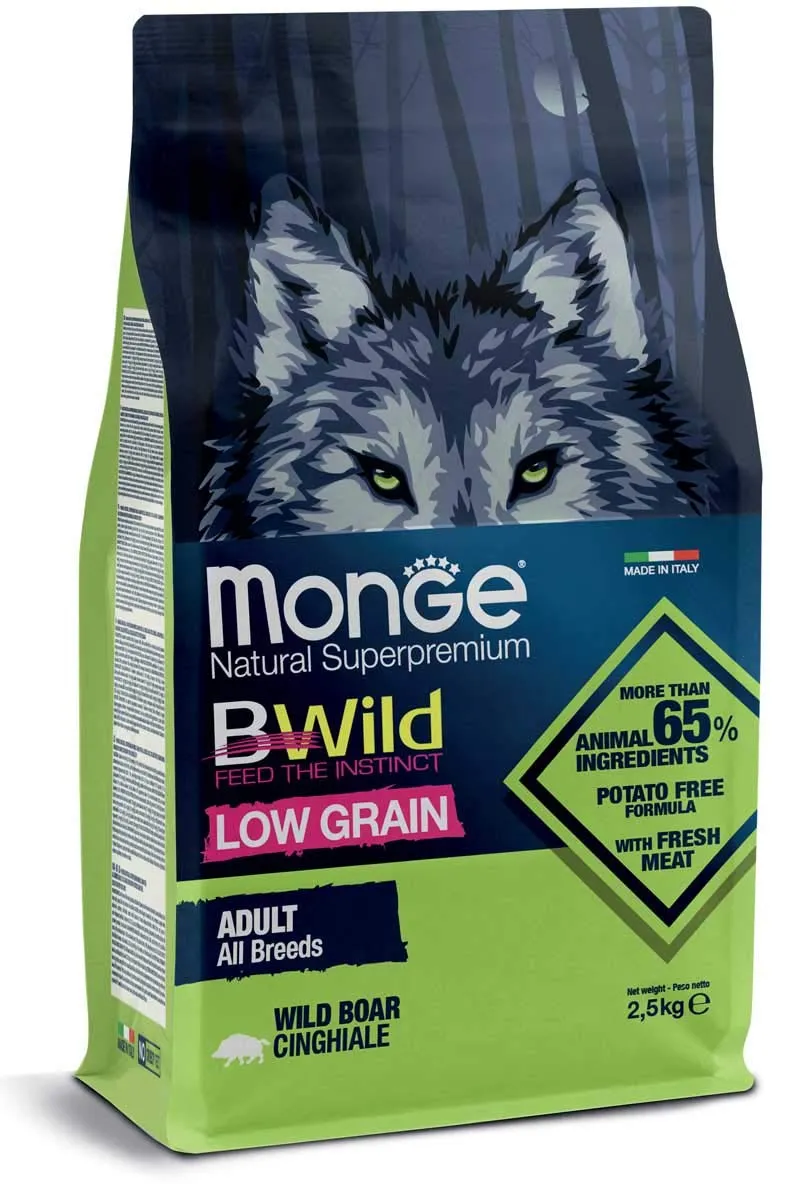 Monge Bwild Adult Wild Cibo per Cani tutte le razze al Cinghiale, 12 kg - immagine 1