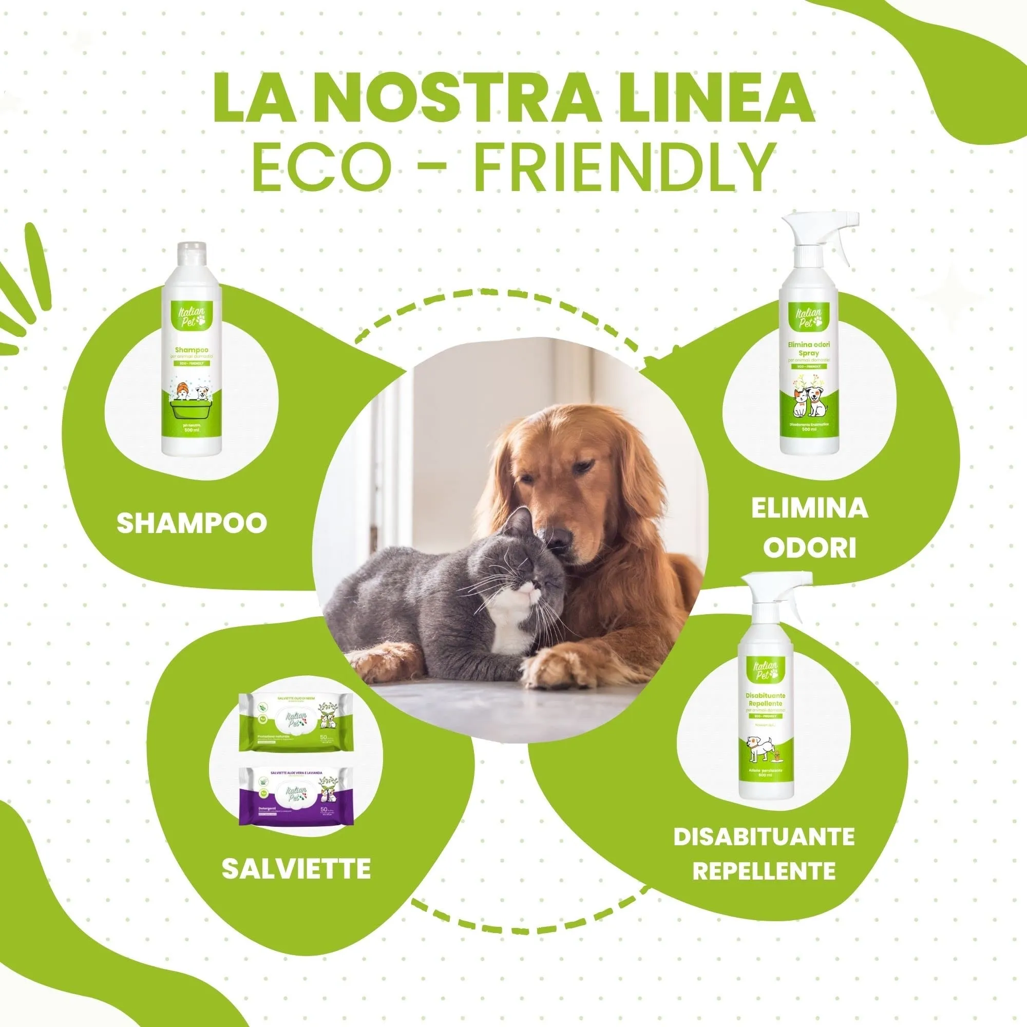 Italian Pet Salviette Biodegradabili Clorexidina, Salviettine Disinfettanti per Cani e Gatti, 100 Pezzi, 20x30 cm - immagine 9