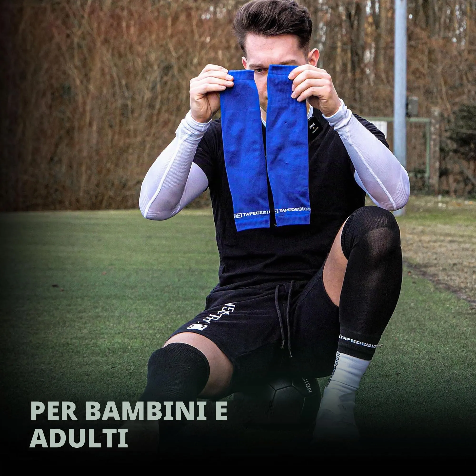 Tapedesign Tubes Calze Calcio Senza Piede, Arancione, Taglia Unica - immagine 2