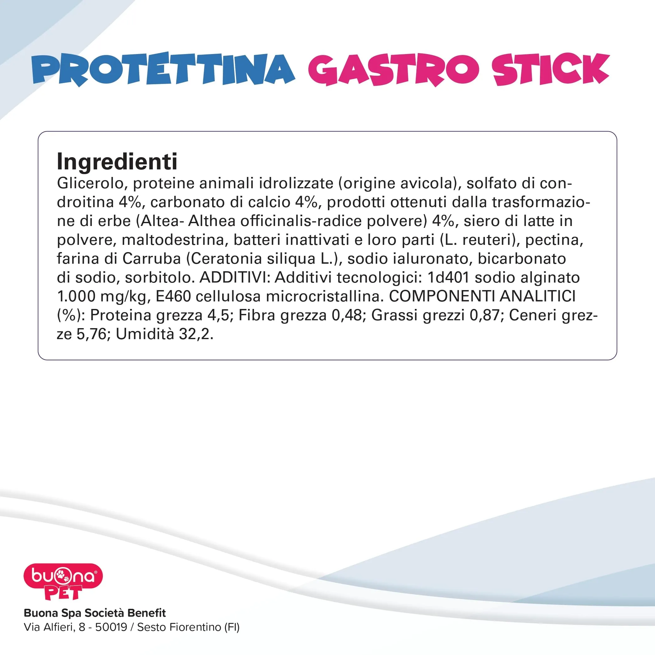 Buona Pet Protettina Gastro, Mangime Complementare per Cane e Gatto, 20 Stick Monodose - immagine 7