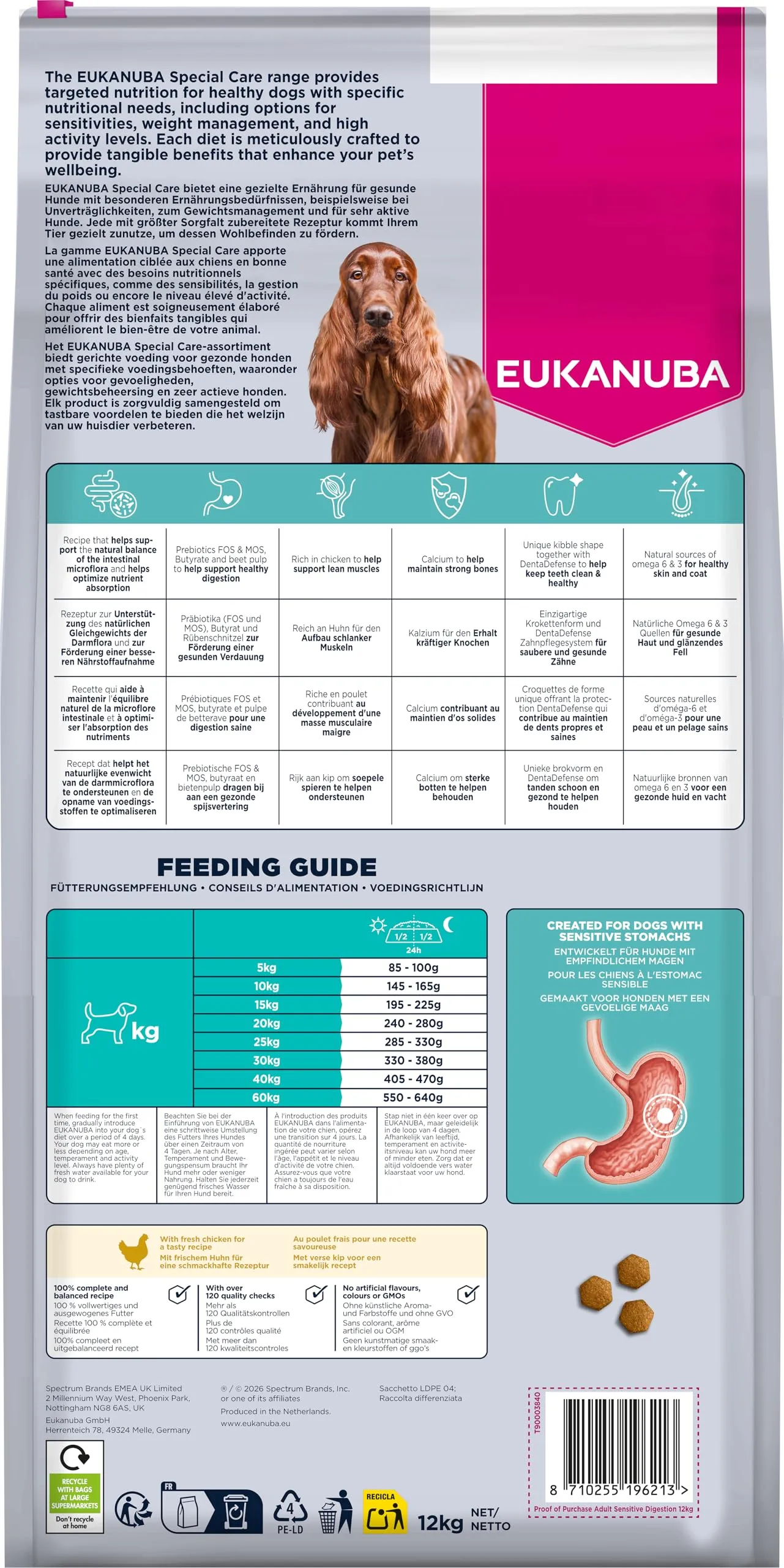 Eukanuba Sensitive Digestion - Crocchette per cani con pollo e riso, 12 kg - immagine 11