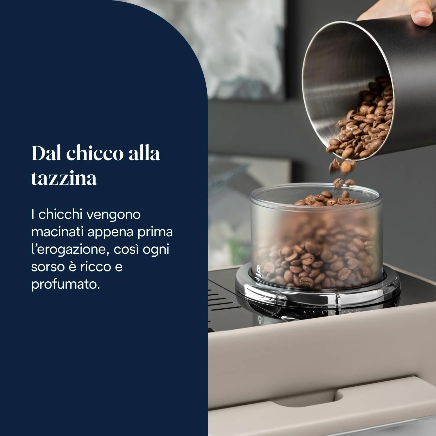 De'Longhi Rivelia Perfetto EXAM440.35.BG Macchina da Caffè Automatica, Beige - immagine 4