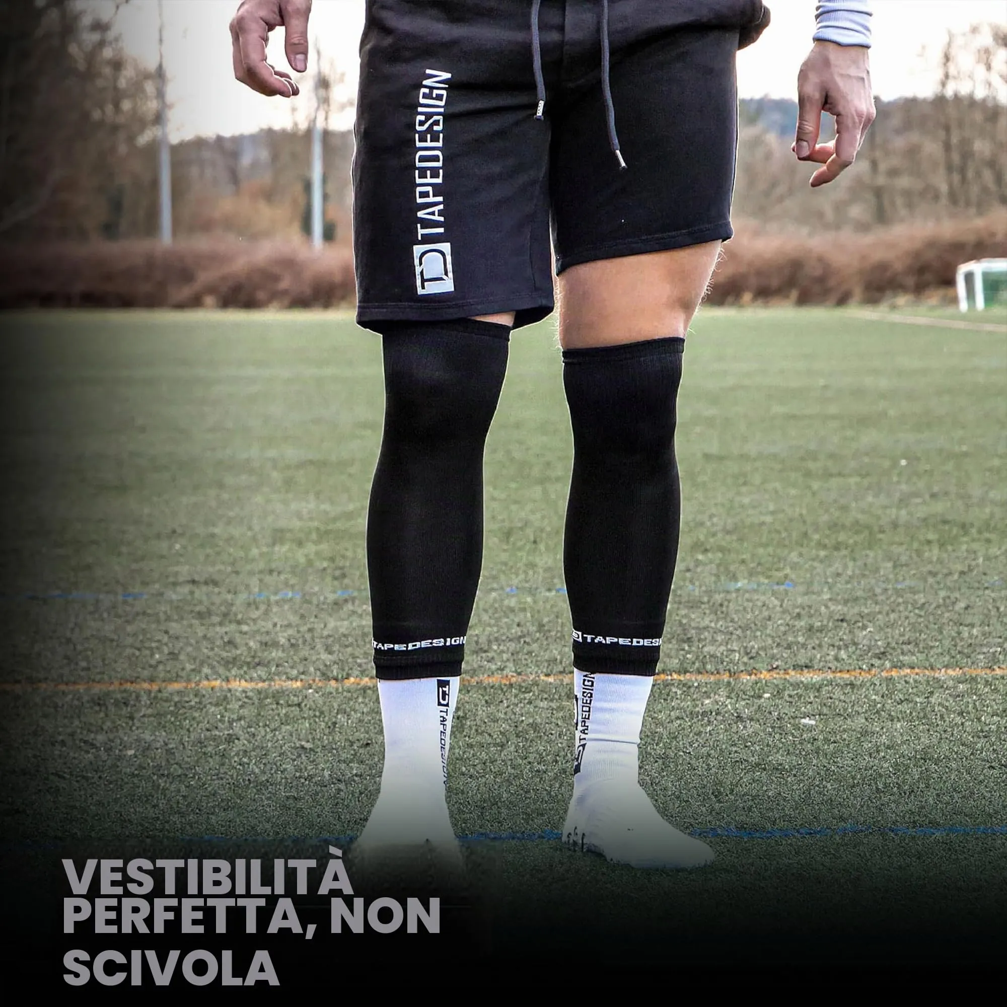 Tapedesign Tubes Calze Calcio Senza Piede Verde, Taglia Unica - immagine 7