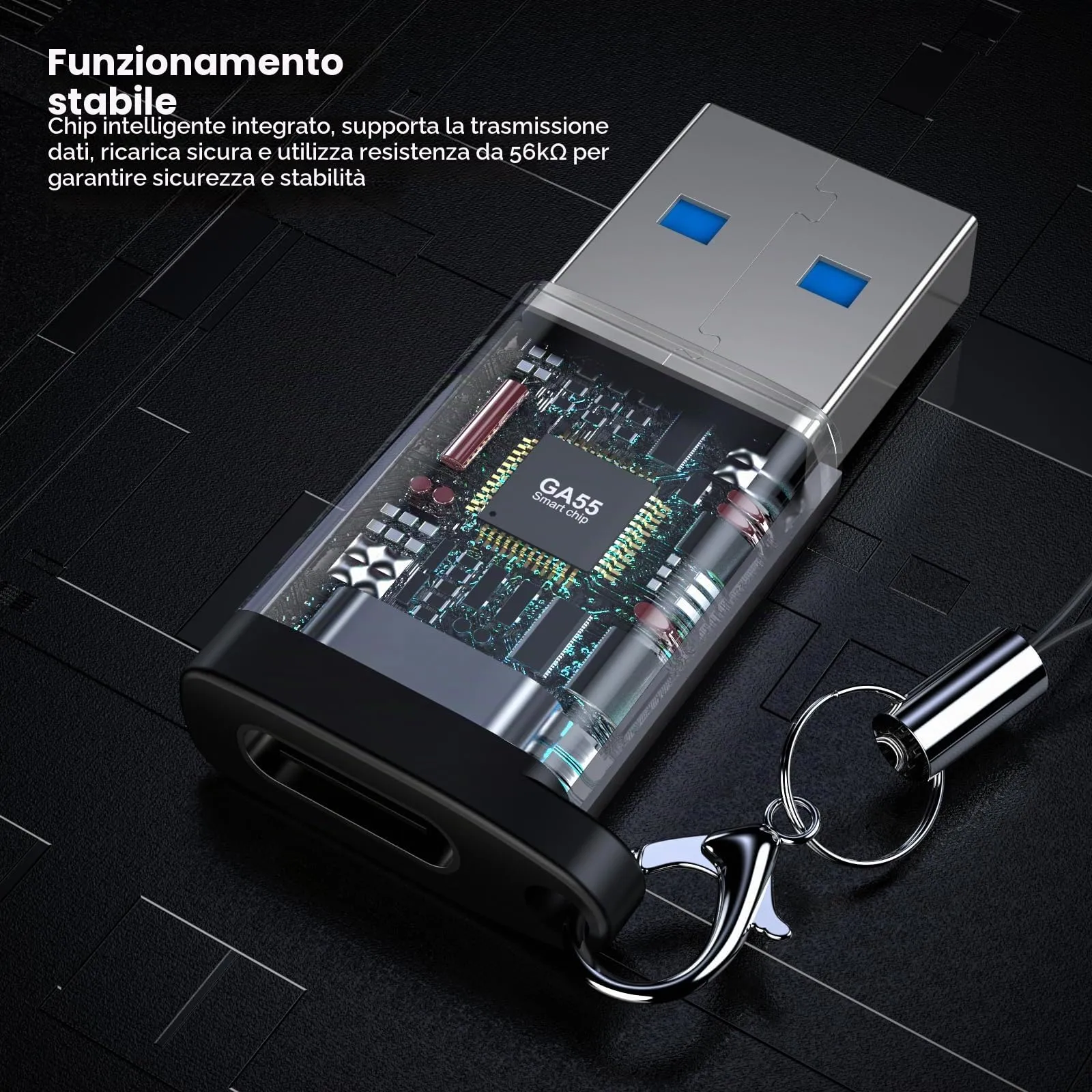 MOGOOD Adattatore USB C USB 3.2 10Gbps, Convertitore USB A USB C, 2 Pack, Argento - immagine 5