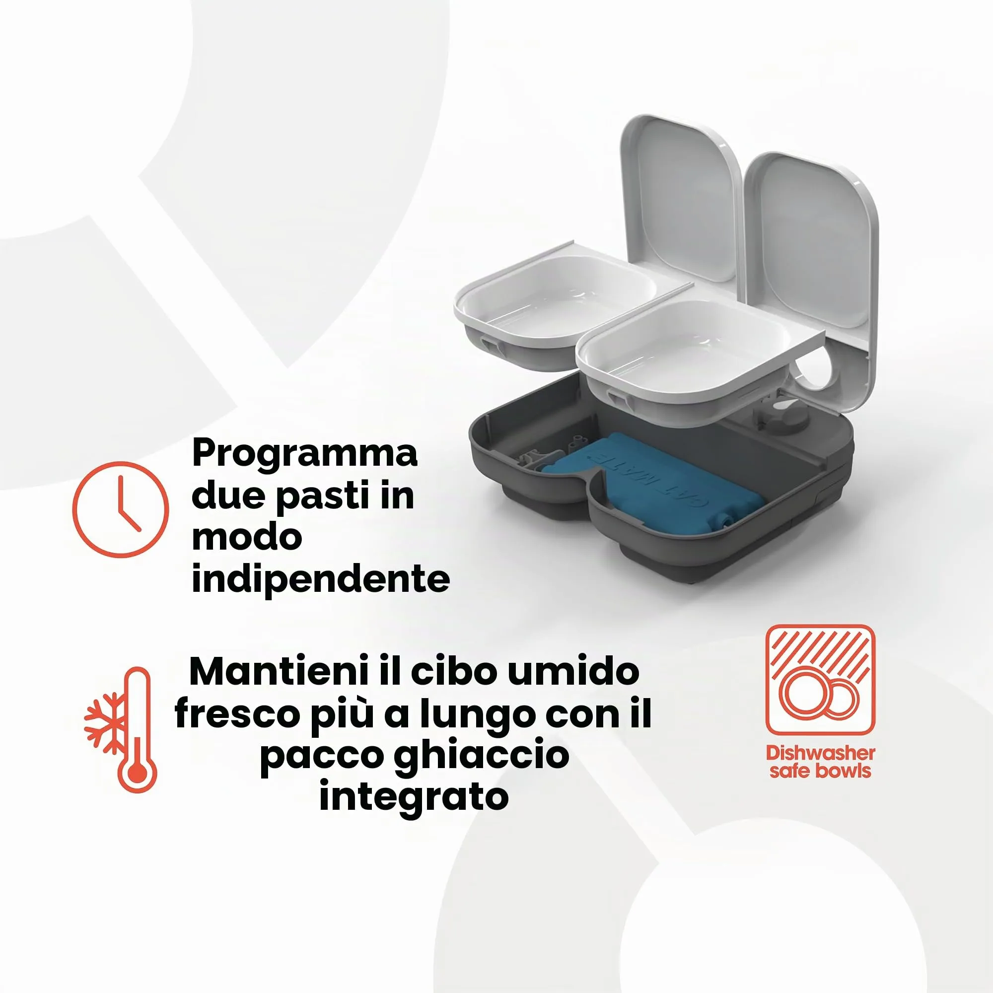 Cat Mate C200 Distributore Automatico di Cibo per 2 pasti, Bianco - immagine 6