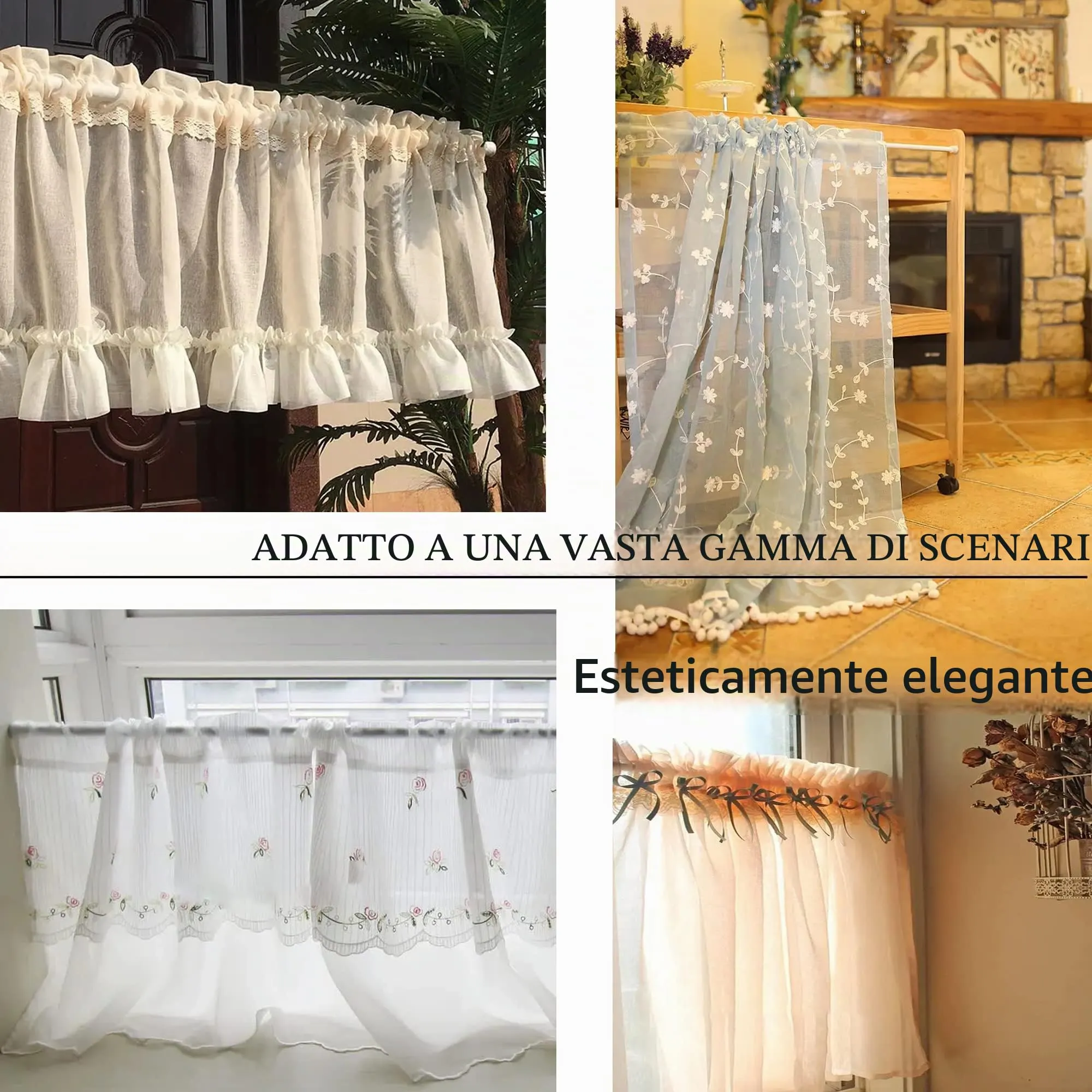 GDEVKHN Bastoni per tende a pressione estendibili, 60-105 cm, Bianco, 2 pezzi - immagine 7