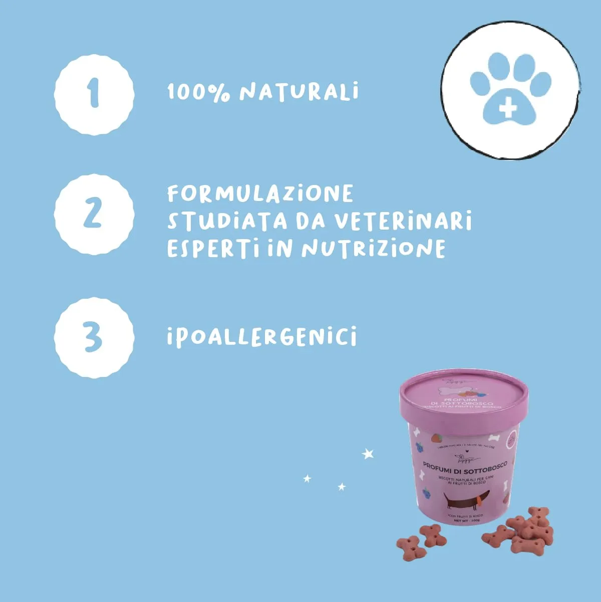 Hygge Biscotti per Cani ai Frutti Rossi, 100% Naturali, Set x3, 300 g - immagine 3