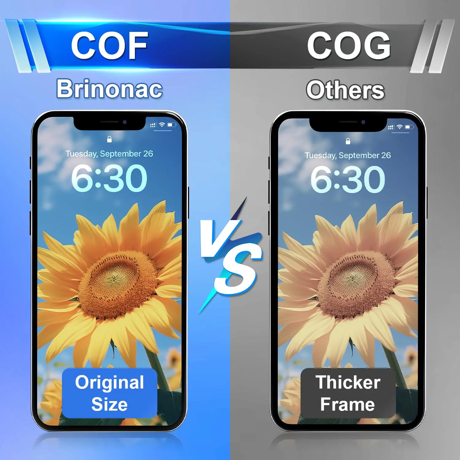 Brinonac Display LCD per iPhone 15 Plus 6,7" FHD COF Sostituzione Digitizer - immagine 3