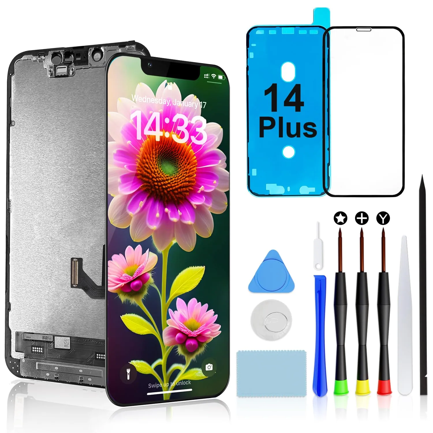 Brinonac Display LCD per iPhone 14 Plus 6,7" FHD COF Sostituzione Digitizer - immagine 1