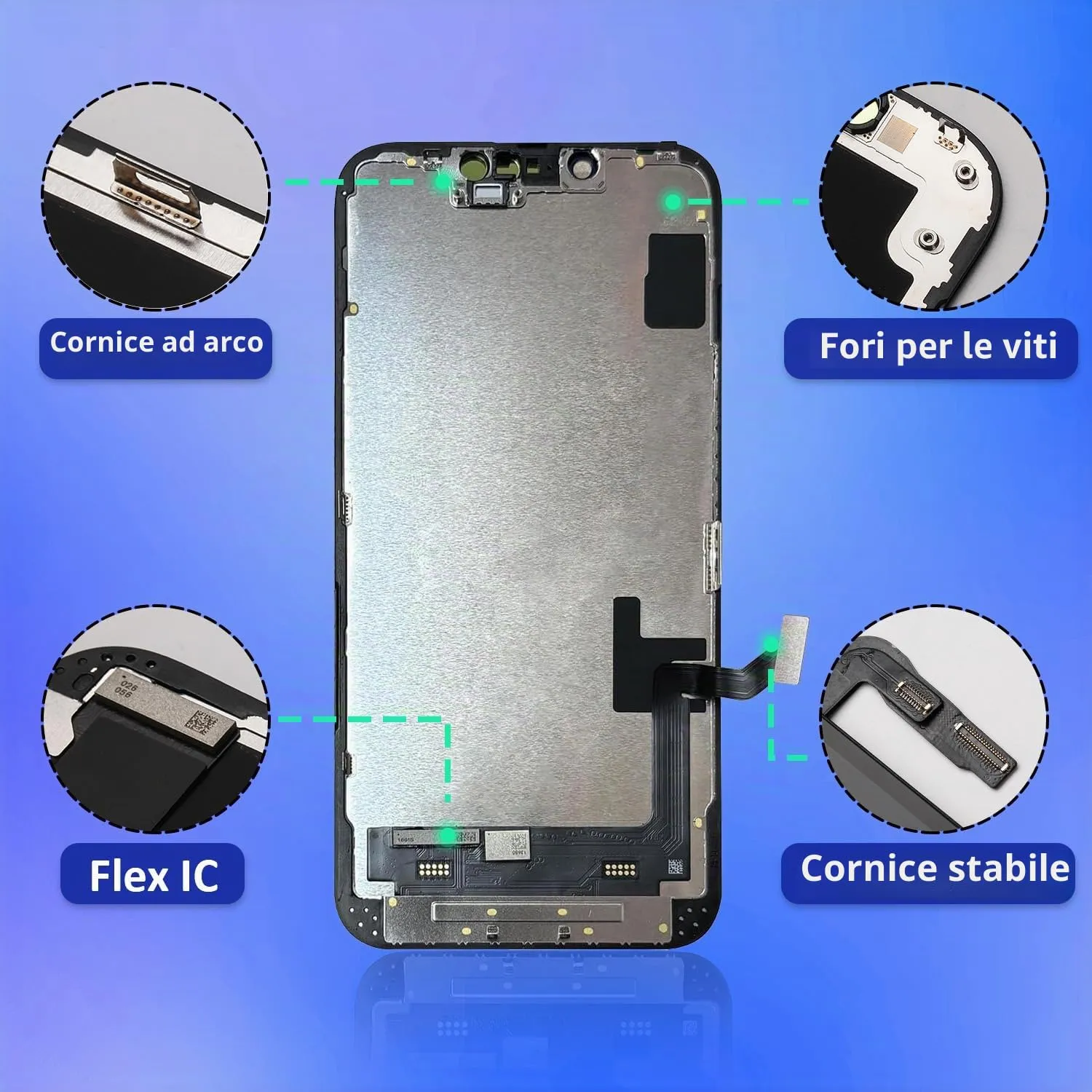 Brinonac Display LCD per iPhone 14 Plus 6,7" FHD COF Sostituzione Digitizer - immagine 8