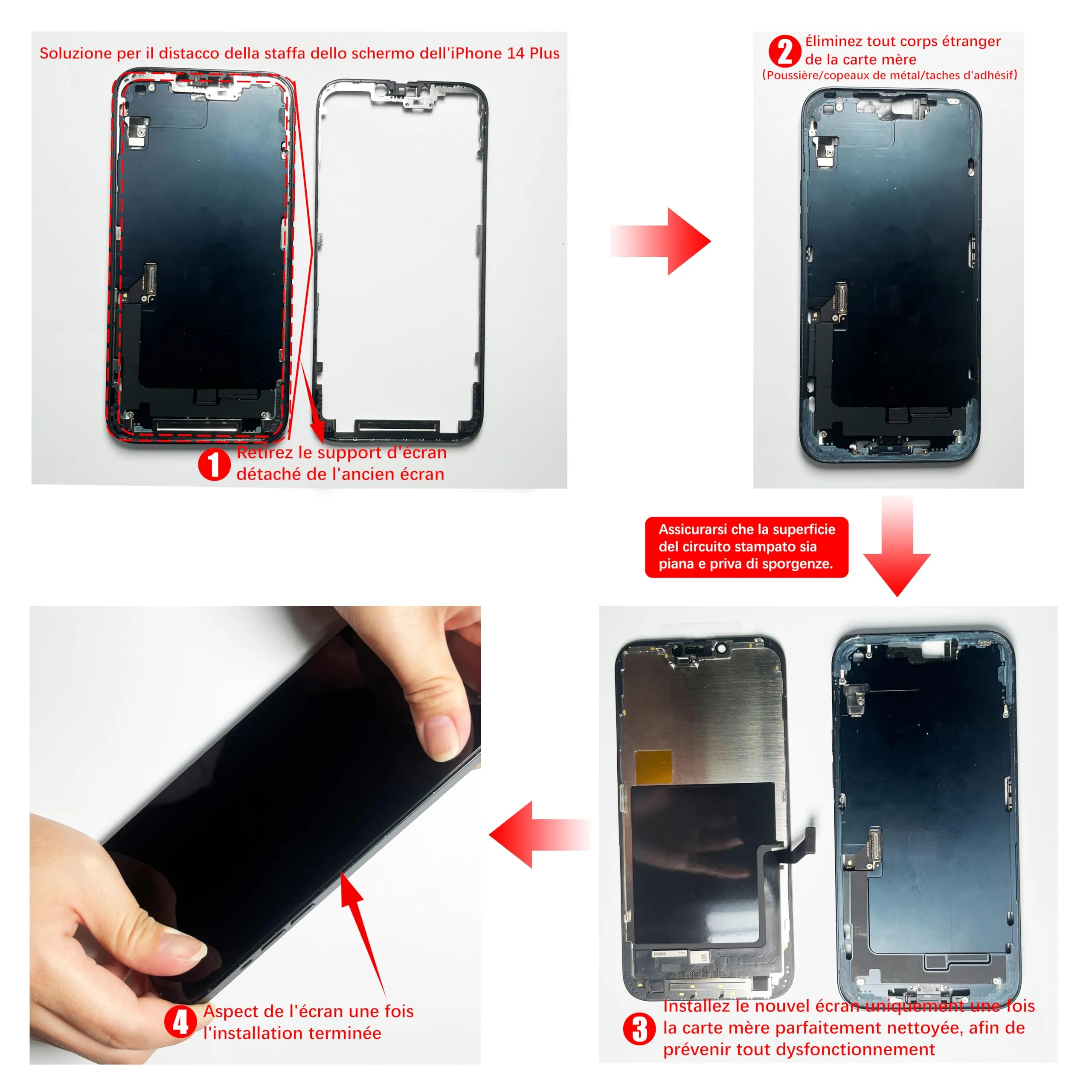Brinonac Display LCD per iPhone 14 Plus 6,7" FHD COF Sostituzione Digitizer - immagine 9