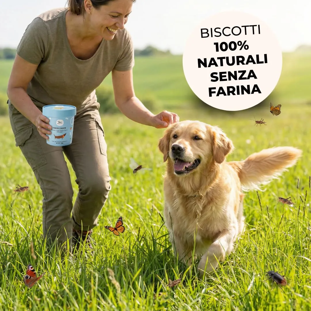 Hygge Dog Crick Crok Biscotti Ipoallergenici per Cani a base di Proteina di Insetto, Senza Cereali, 600g - immagine 2