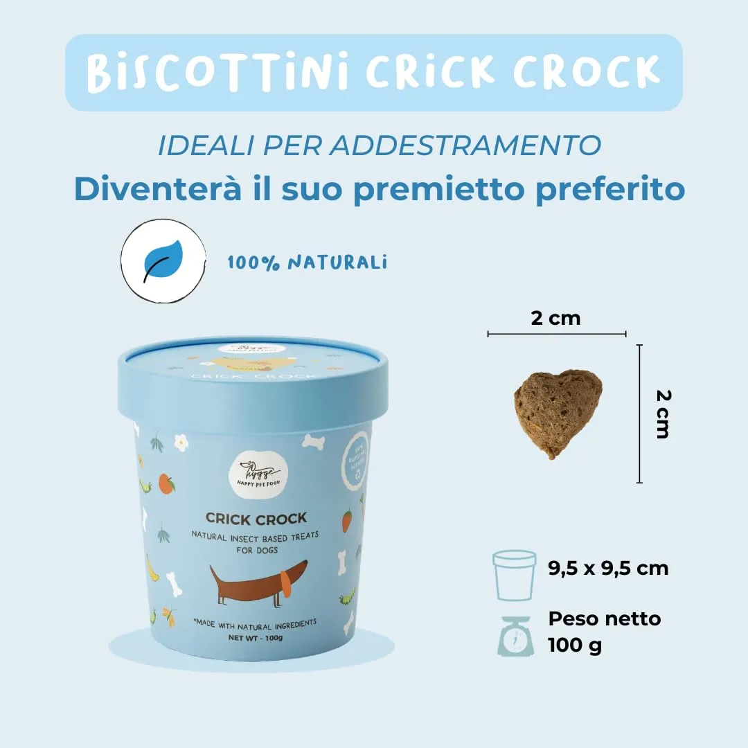 Hygge Dog Crick Crok Biscotti Ipoallergenici per Cani a base di Proteina di Insetto, Senza Cereali, 600g - immagine 5
