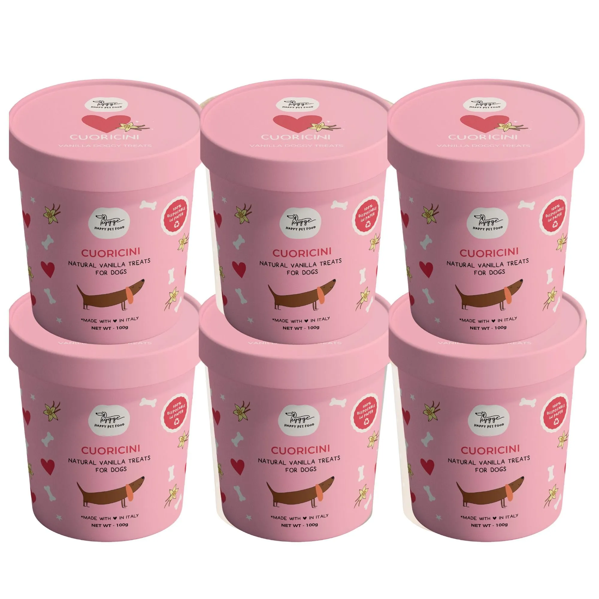 Hygge Cuoricini Biscotti Naturali per Cani, 600g - immagine 1