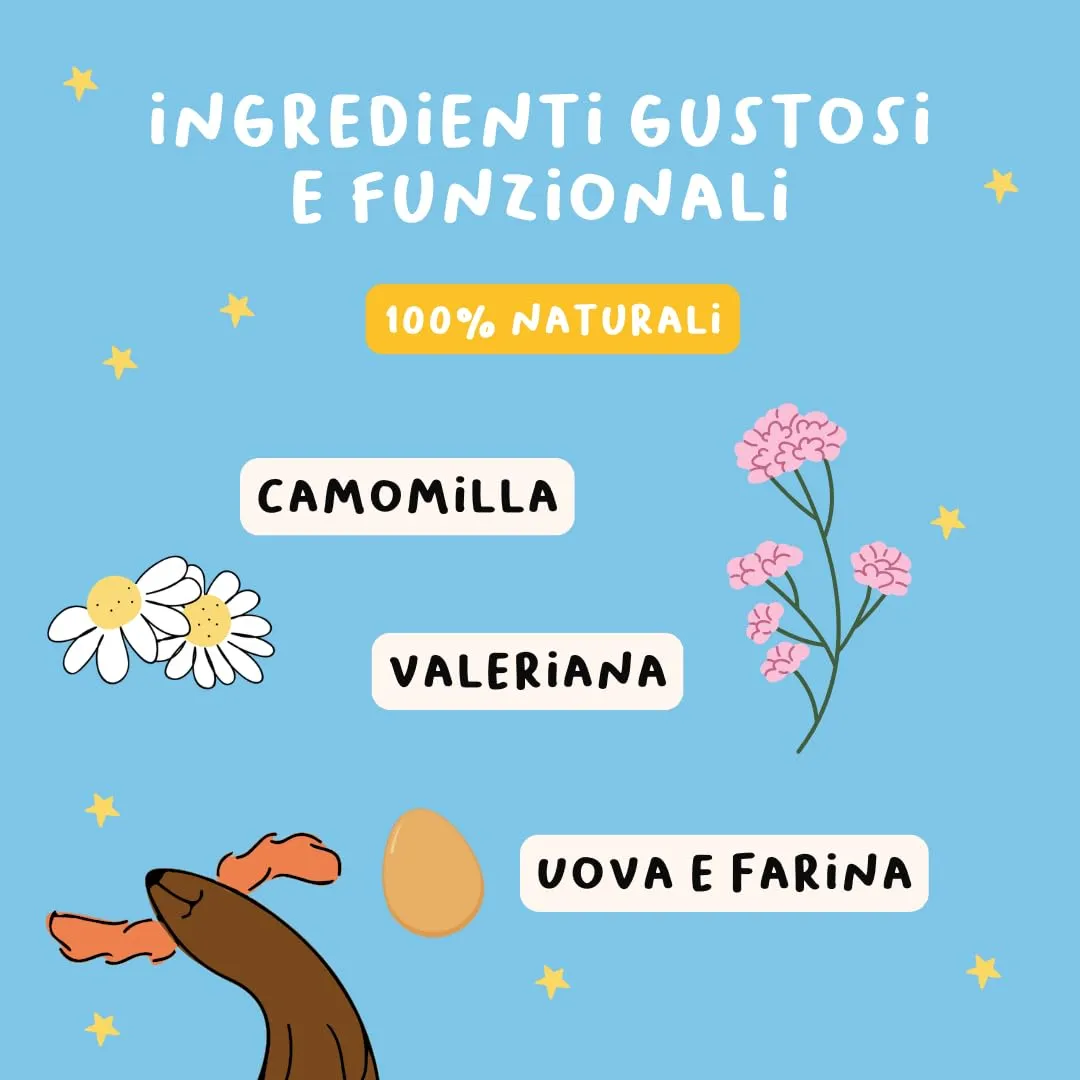 Hygge Dog Biscotti Buonanotte alla Camomilla per Cani, 600 gr - immagine 3