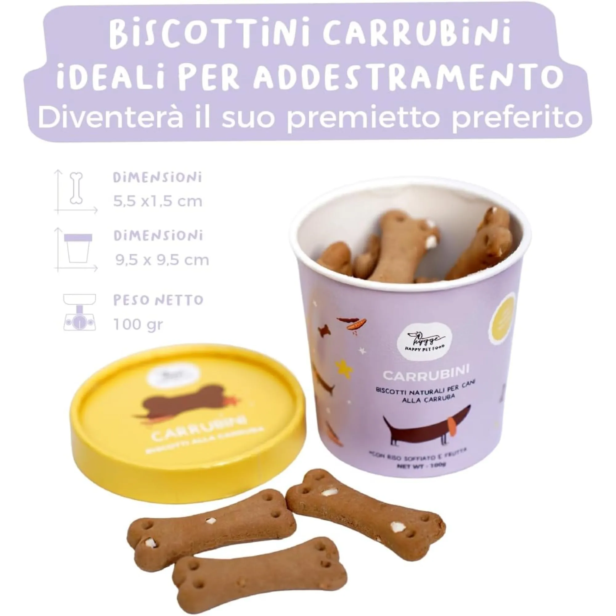 Hygge Dog Carrubini Biscotti per Cani alla Carruba, 600g - immagine 3