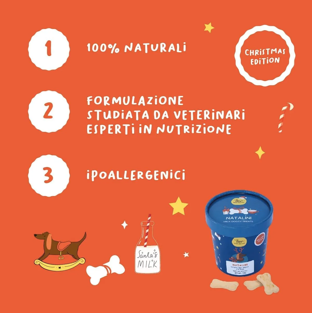 Hygge Biscotti Natalini per Cani al Latte, 300 g - immagine 3