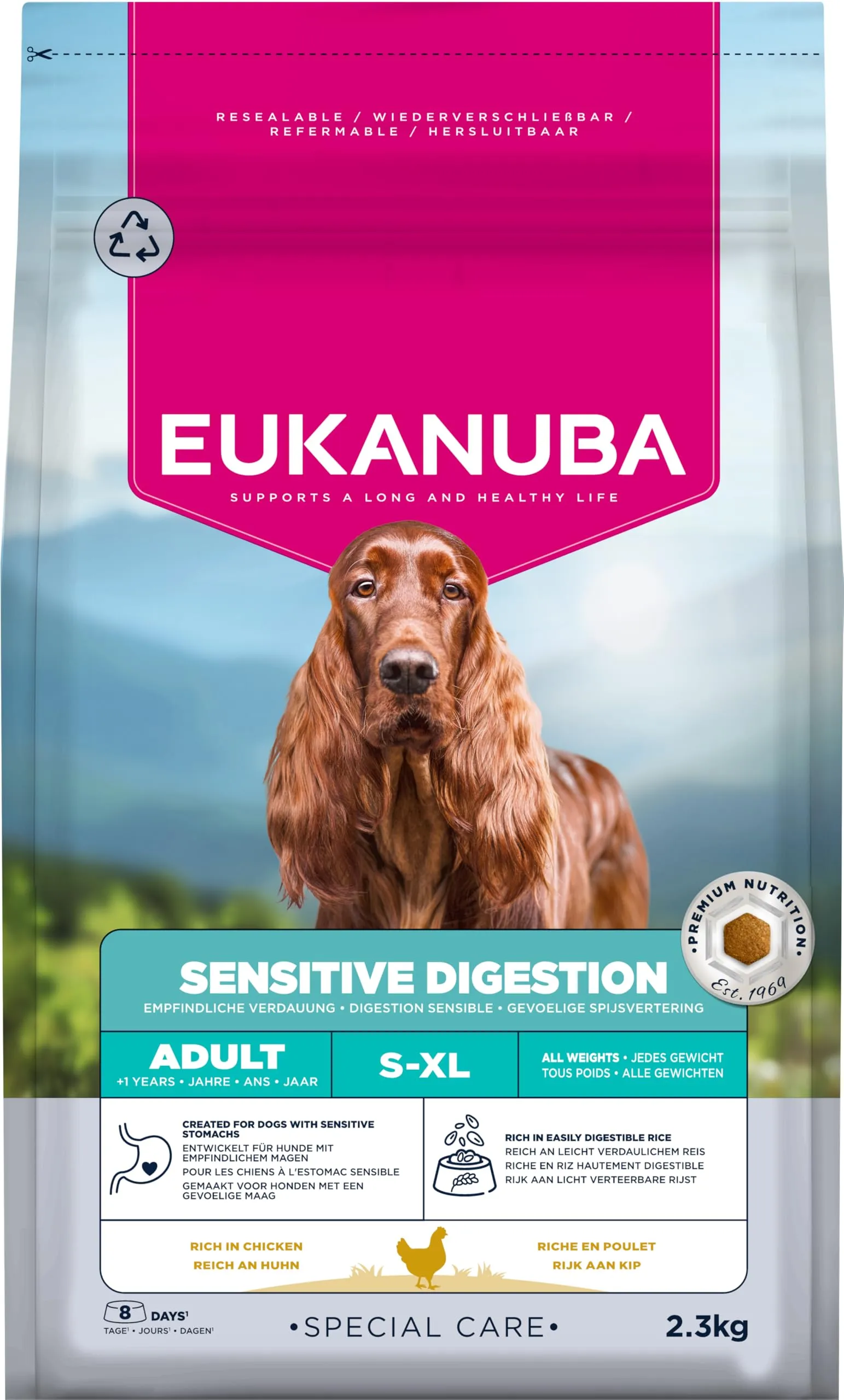 Eukanuba Sensitive Digestion Crocchette per cani con pollo e riso, 2,3 kg - immagine 1