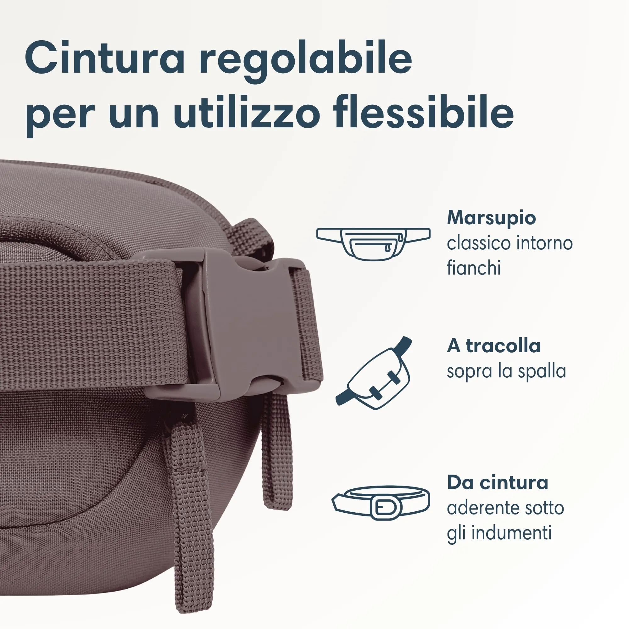 Larkson Helge Marsupio Borsa a Tracolla Marrone con Blocco RFID e Passanti Antifurto - immagine 7