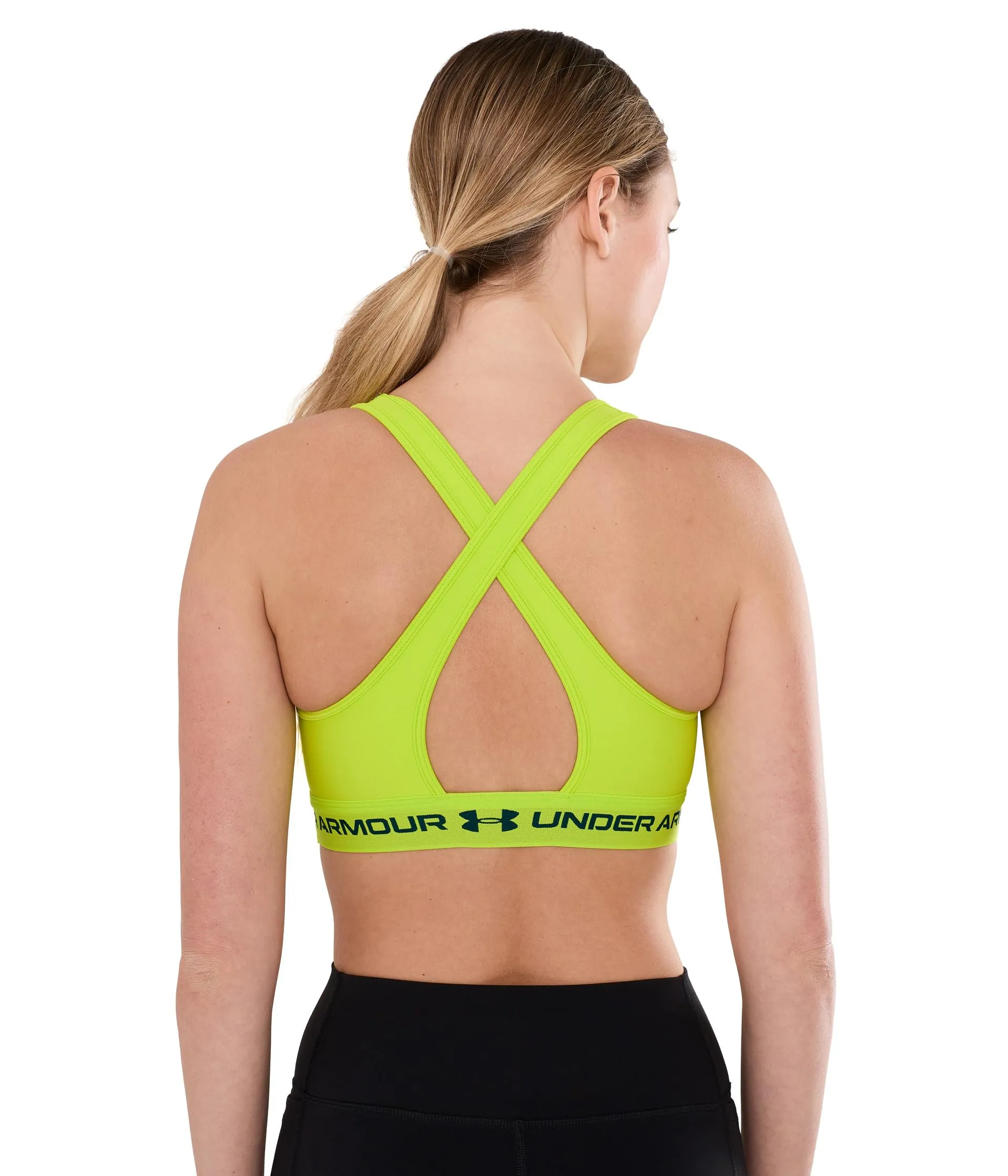Under Armour Crossback Mid Bra - Green Citrine - XS - immagine 4