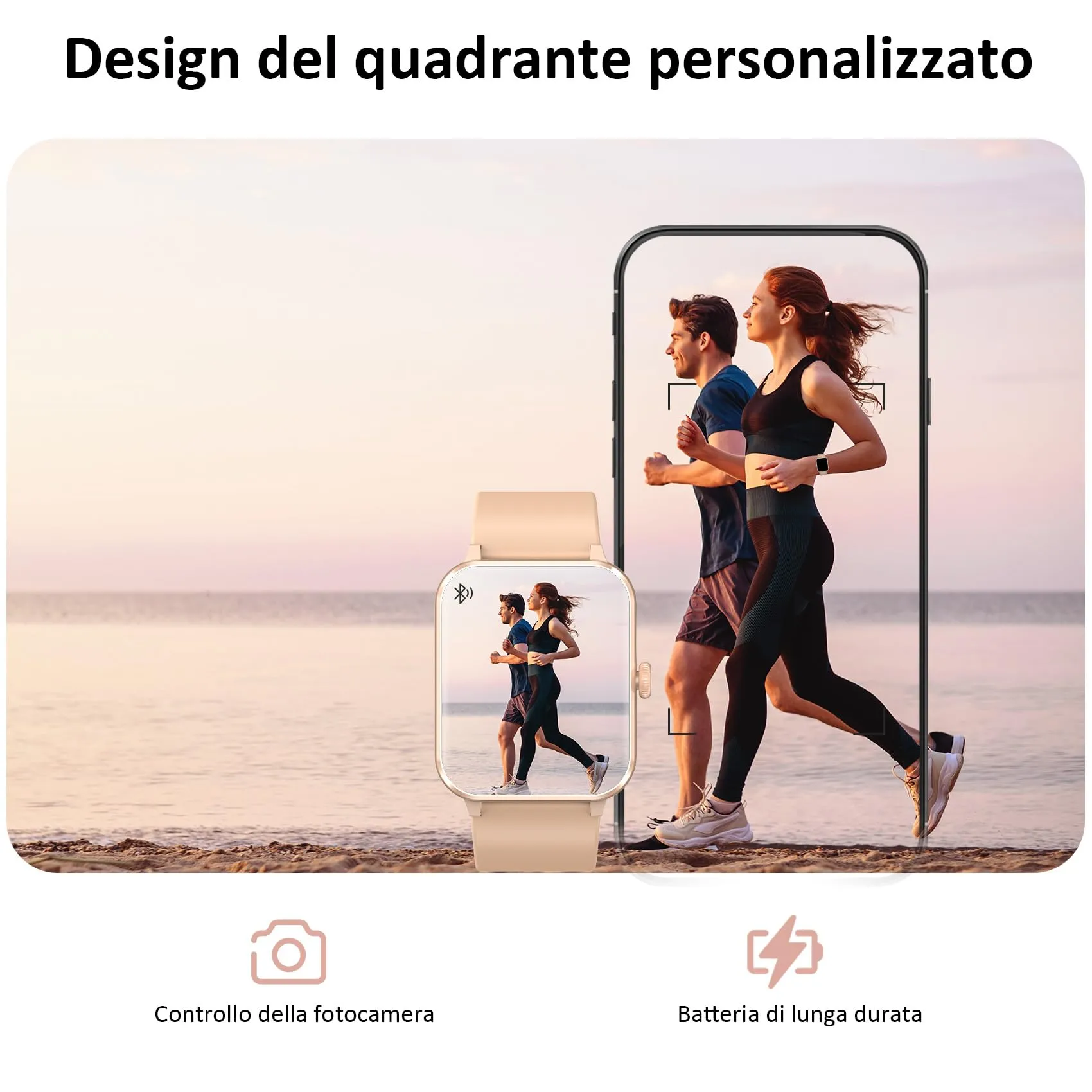 Blackview Smartwatch 1,85'' Bluetooth Call, Fitness Tracker con Cardiofrequenzimetro e Monitoraggio del Sonno per Android e iOS - immagine 5