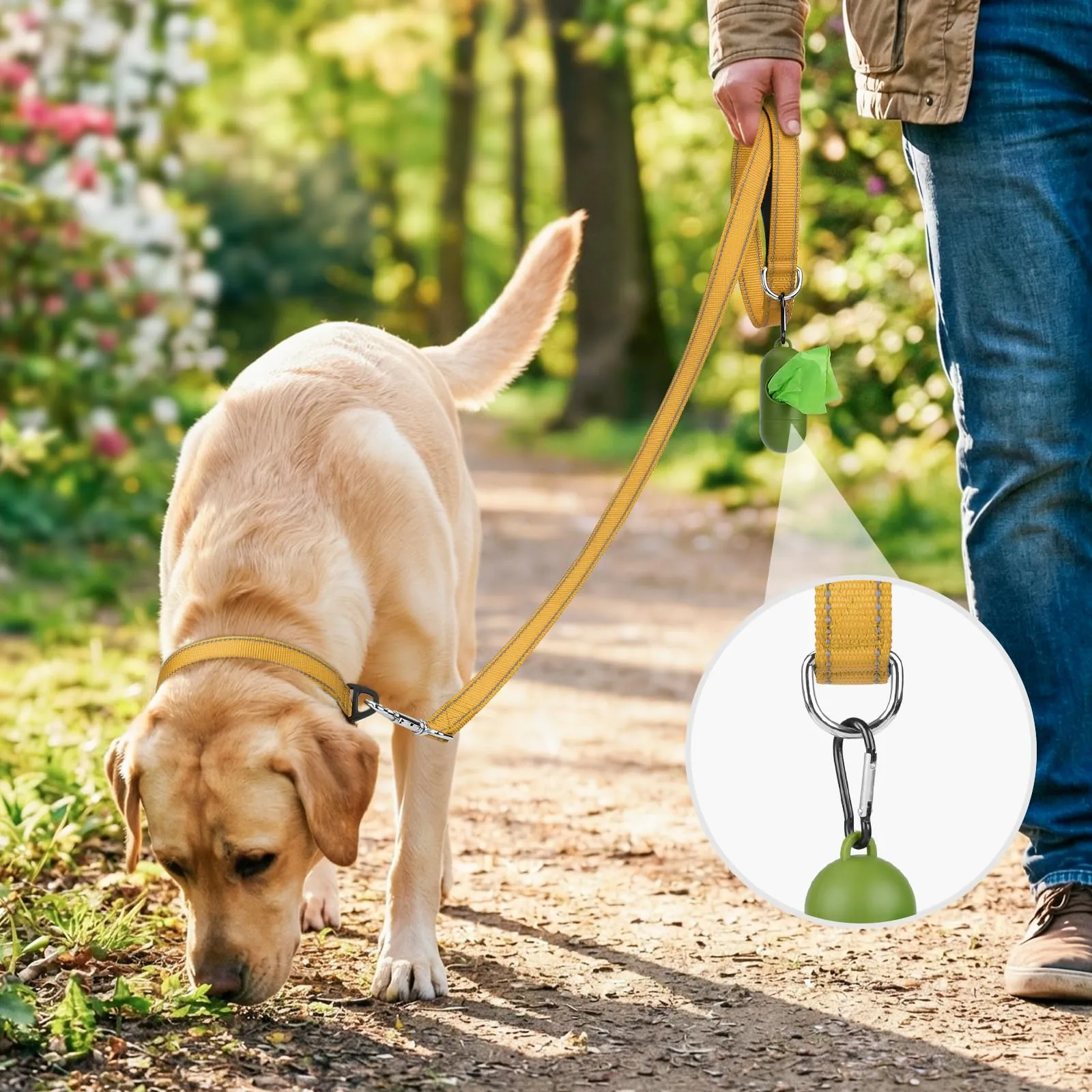 Joytale Guinzaglio per Cani Riflettente Imbottito, 1.8m x 2cm, Marrone - immagine 2