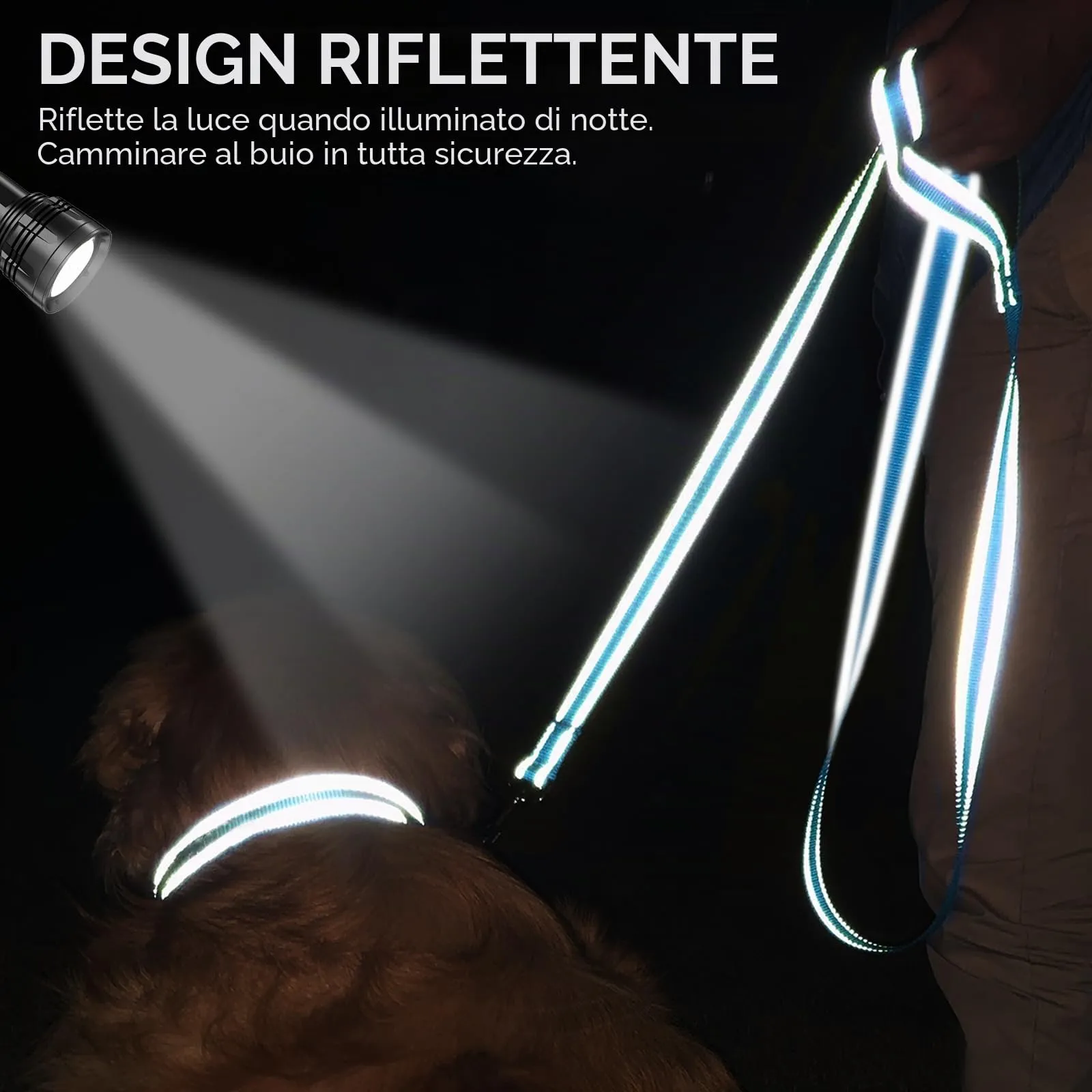 Joytale Guinzaglio per Cani Riflettente Imbottito, 1.2m x 2cm, Blu - immagine 4