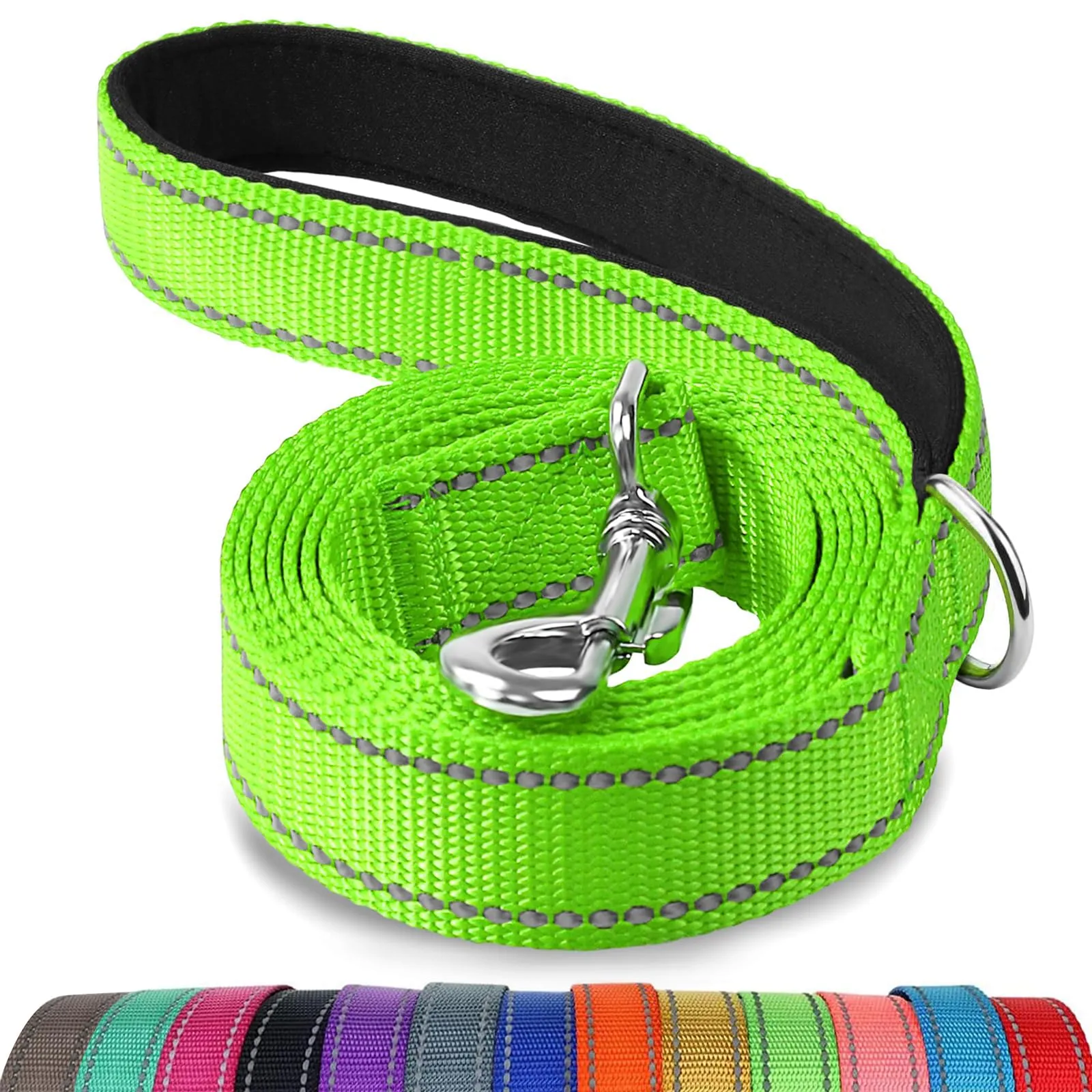 Joytale Guinzaglio per Cani Riflettente Imbottito, 1.2m x 2cm, Verde - immagine 1
