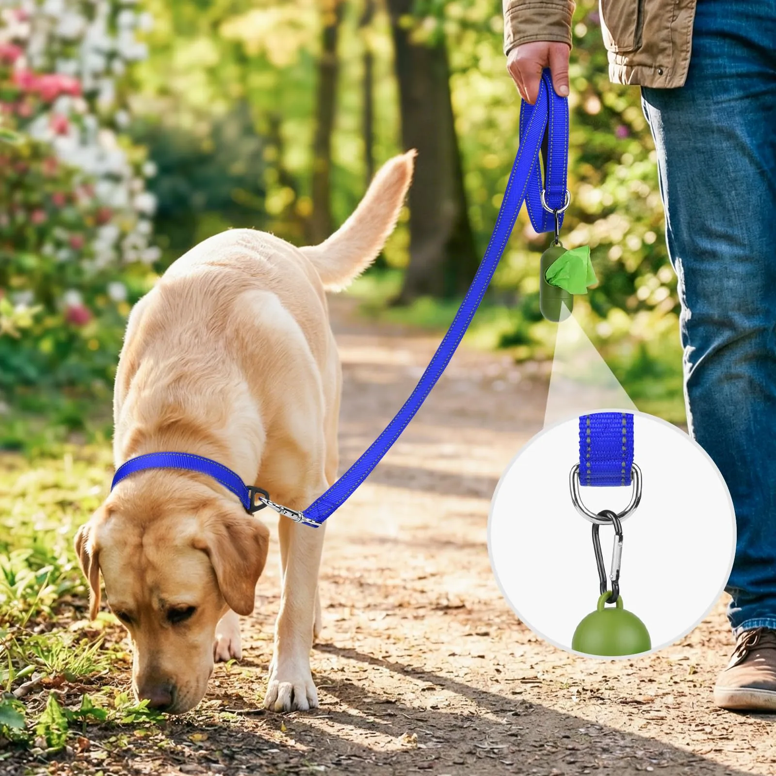 Joytale Guinzaglio per Cani Riflettente Imbottito, 1.2m x 2.5cm, Blu Navy - immagine 2