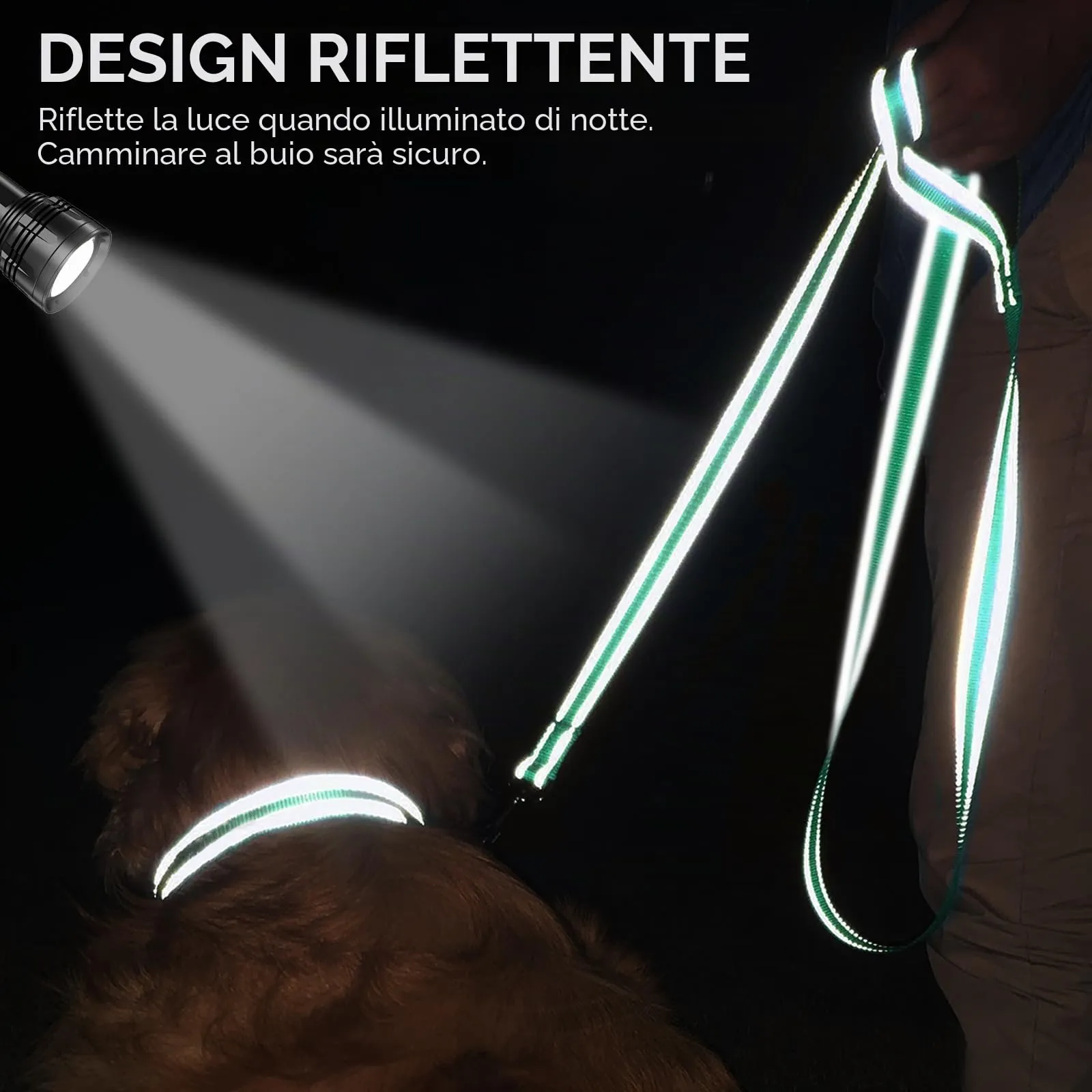 Joytale Guinzaglio per Cani Riflettente Imbottito, 1.2m x 2cm, Turchese - immagine 4