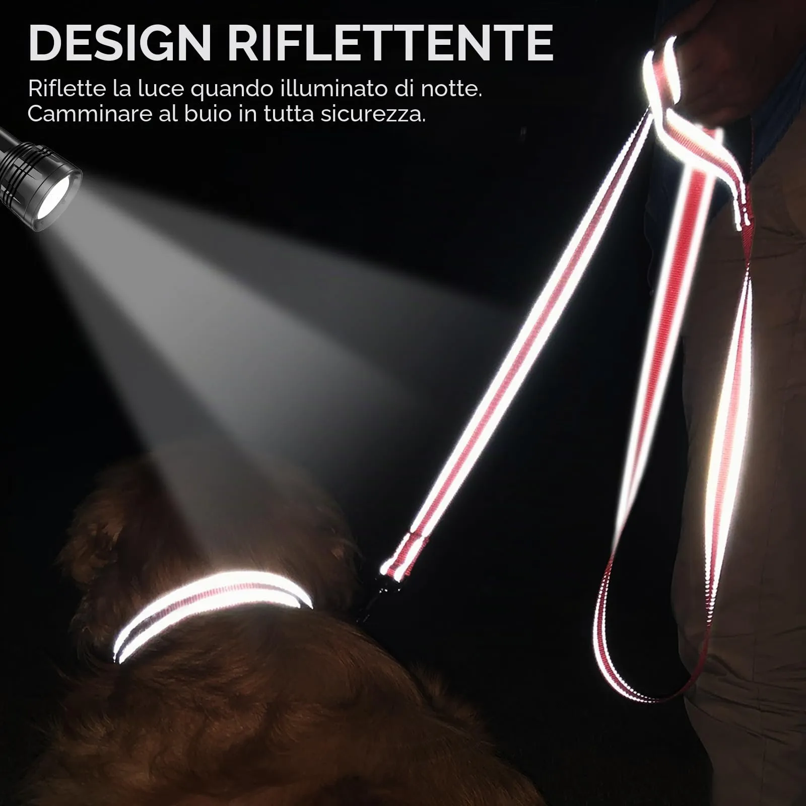 Joytale Guinzaglio per Cani, 1.5m x 2cm, Catarifrangente e Imbottito, Rosa - immagine 4