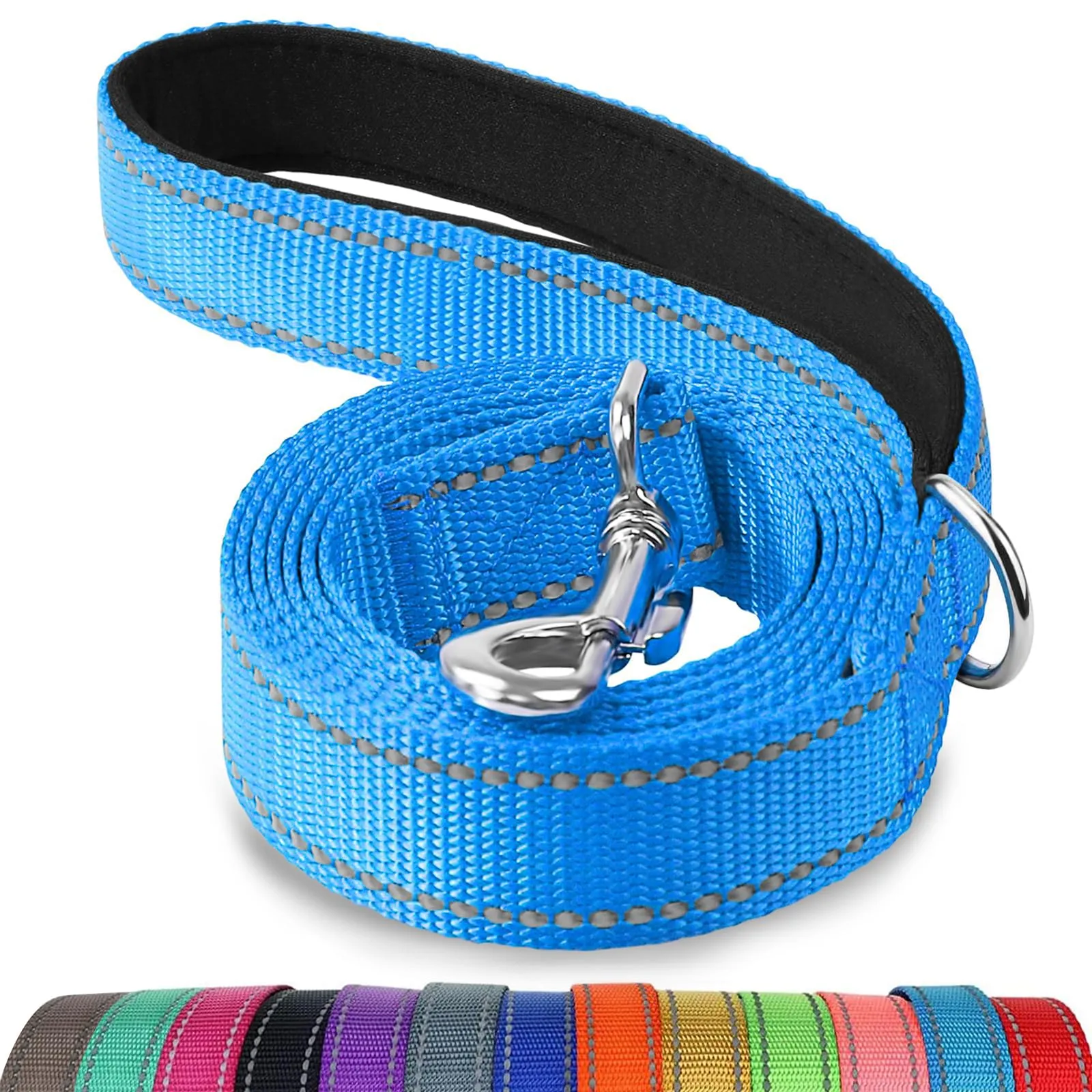 Joytale Guinzaglio per Cani Riflettente Imbottito, 1.5m x 2.5cm, Blu - immagine 1