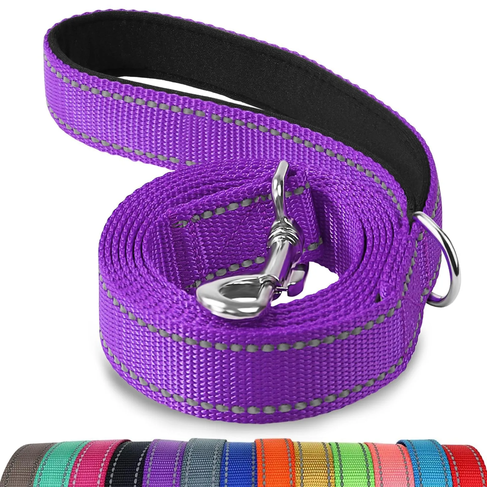 Joytale Guinzaglio per Cani Riflettente Imbottito, 1.5m x 2cm, Viola - immagine 1