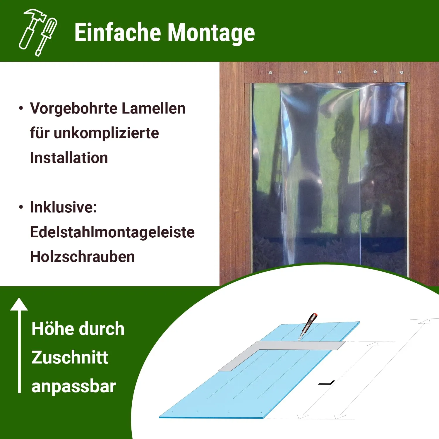 Zettl Tenda a lamelle in PVC per piccoli animali, 40x60cm - immagine 4