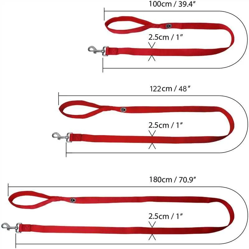 igadgitz Home U7288 Guinzaglio per Cani Imbottito, Rosso, 122cm - immagine 2