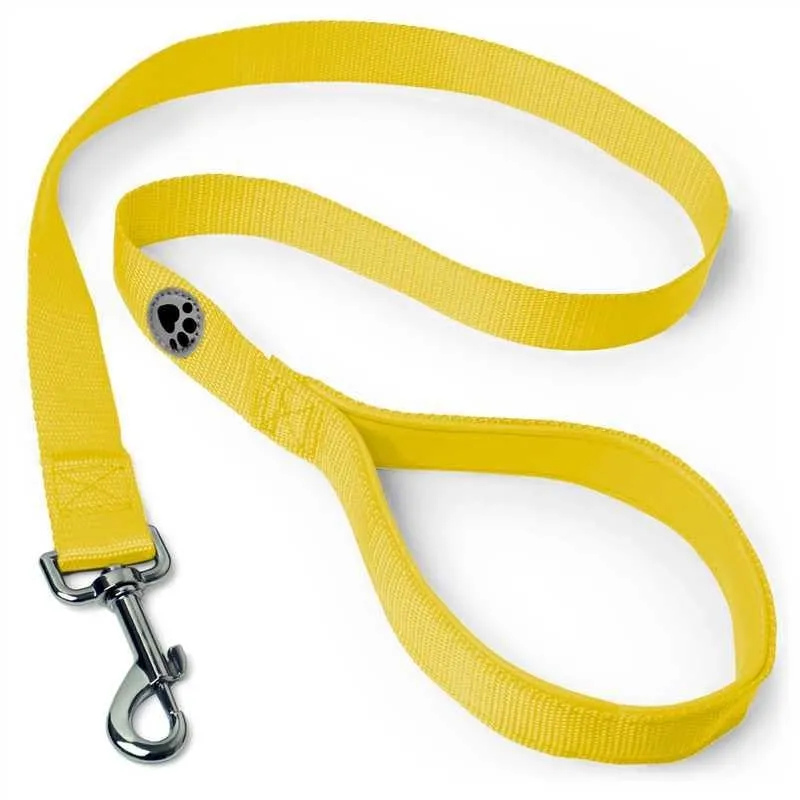 igadgitz Home U7324 Guinzaglio per Cani Imbottito, Giallo, 100cm - immagine 1