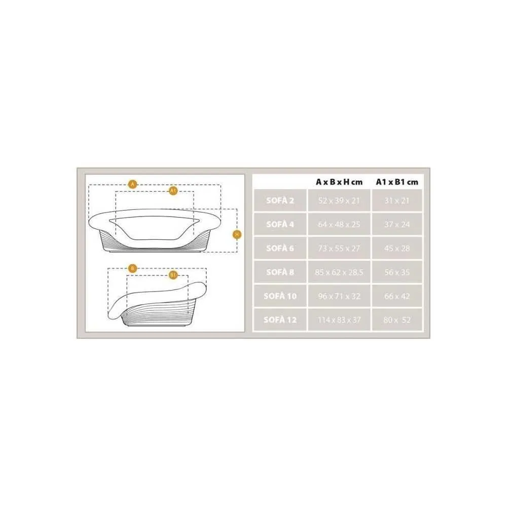 Ferplast Cuccia Gatto e Cane in Plastica con Imbottitura Lavabile, 52 x 39 x 21 cm, Tortora - immagine 2