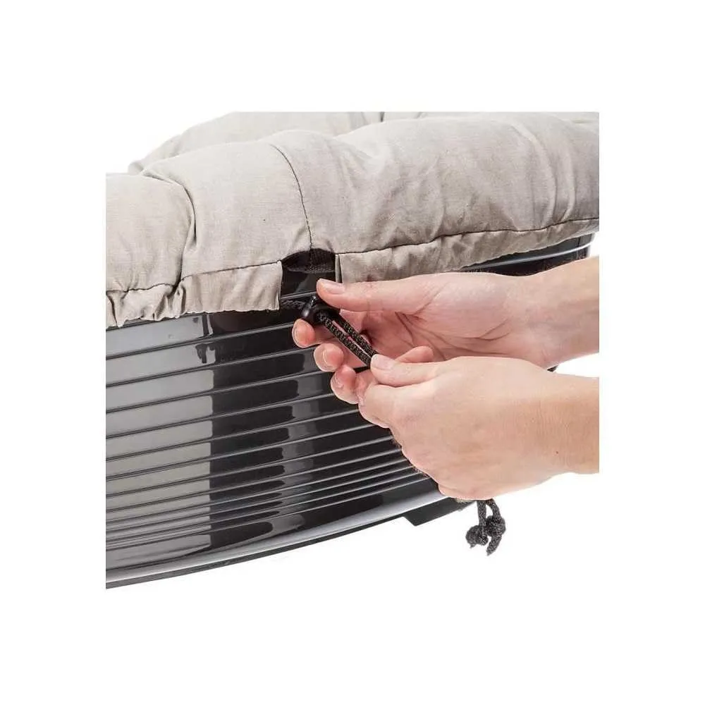 Ferplast Cuccia Cane Interno, Cesta in Plastica con Imbottitura Lavabile, 73 x 55 x 27 cm, Tortora - immagine 4