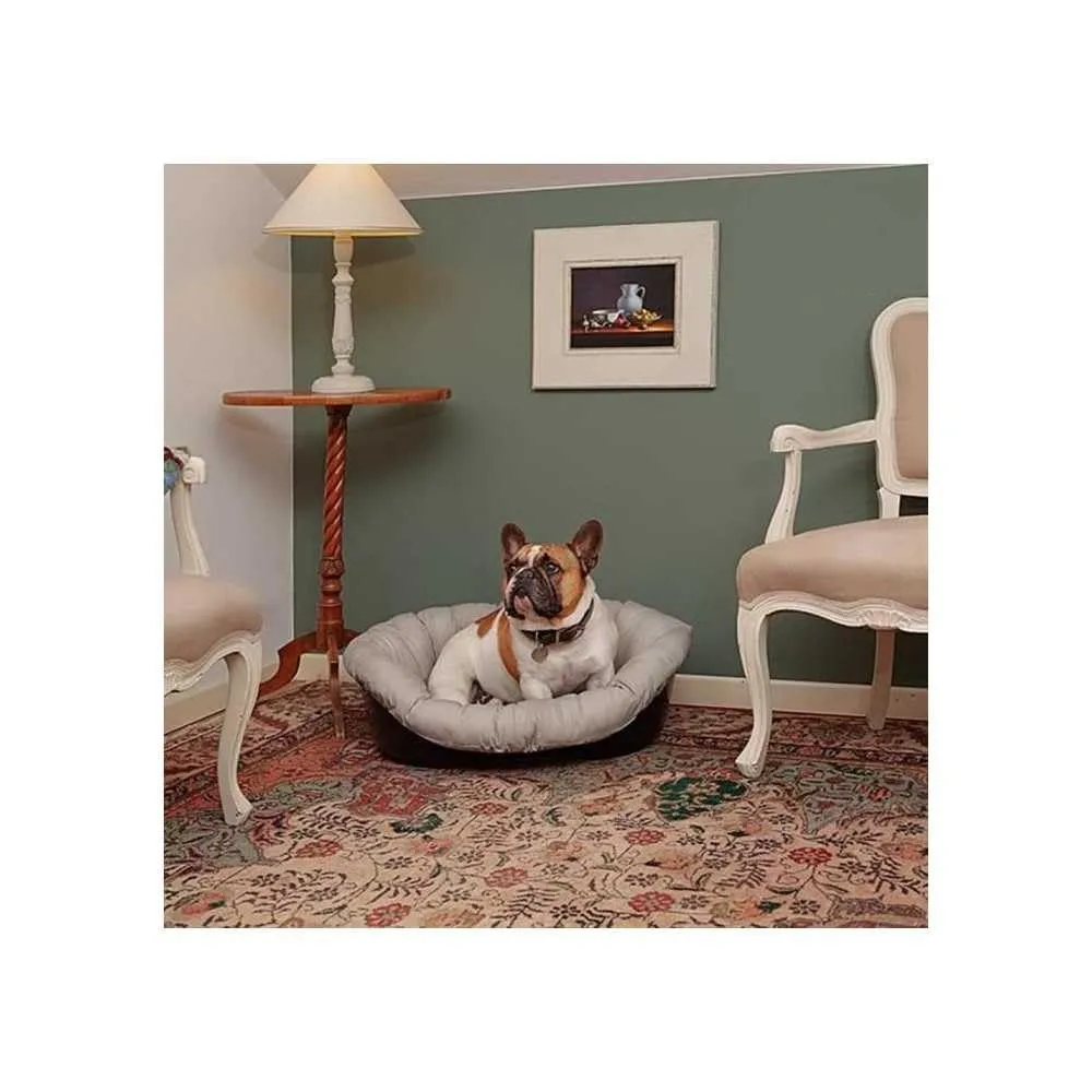 Ferplast Cuccia Cane Interno, Cesta in Plastica con Imbottitura Lavabile, 73 x 55 x 27 cm, Tortora - immagine 6