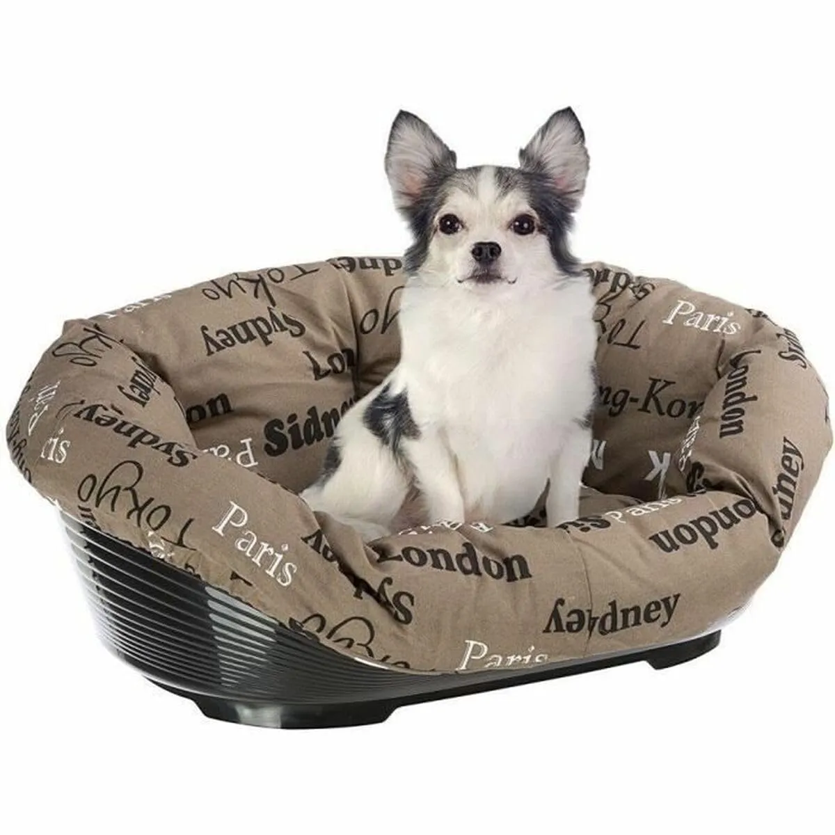 Ferplast Cuccia Interna per Gatti e Cani in Plastica con Imbottitura Lavabile, 64 x 48 x 25 cm, Marrone - immagine 6