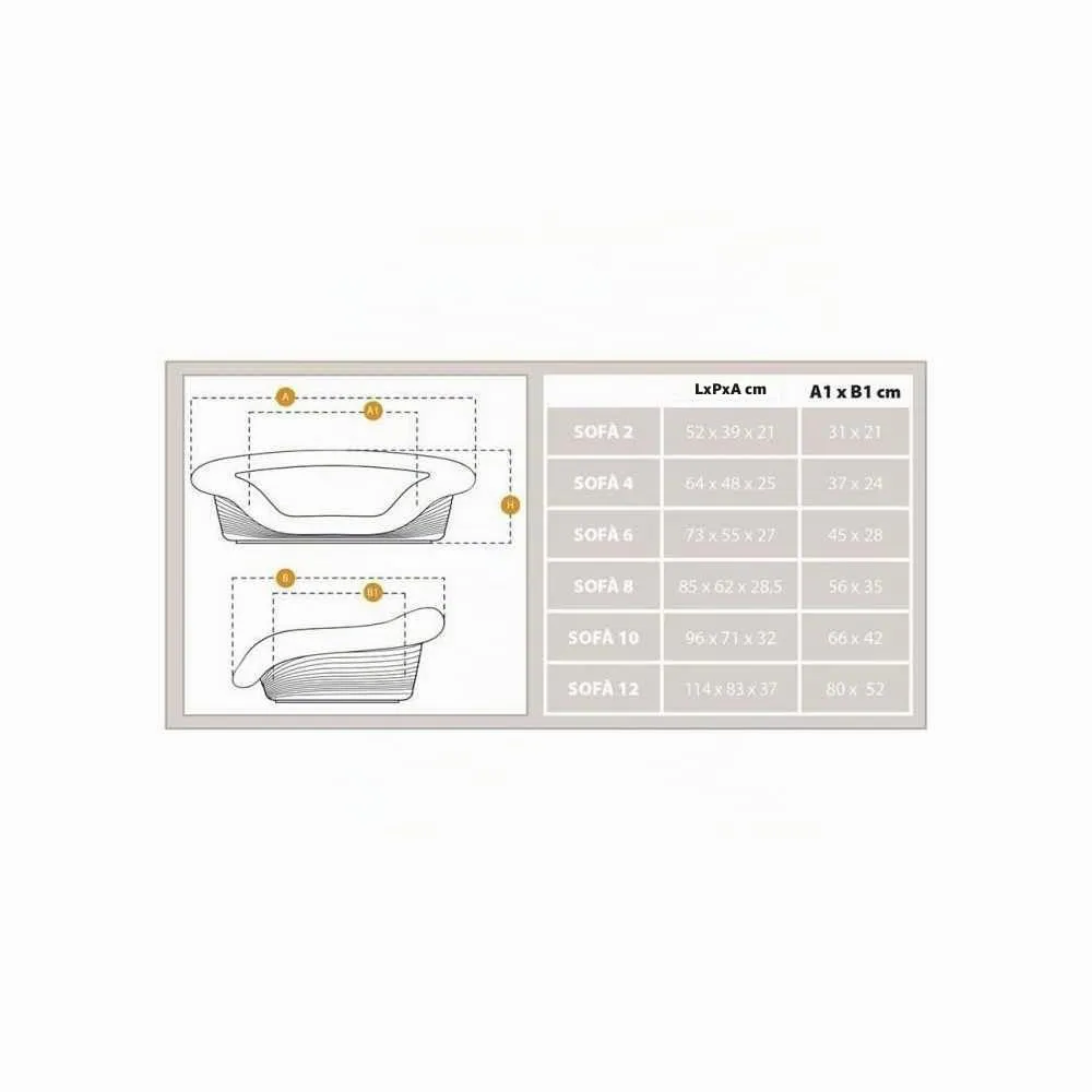 Ferplast Cuccia Cane Interno, Cesta in Plastica Antiscivolo con Imbottitura Lavabile, 73 x 55 x 27 cm, Marrone - immagine 2