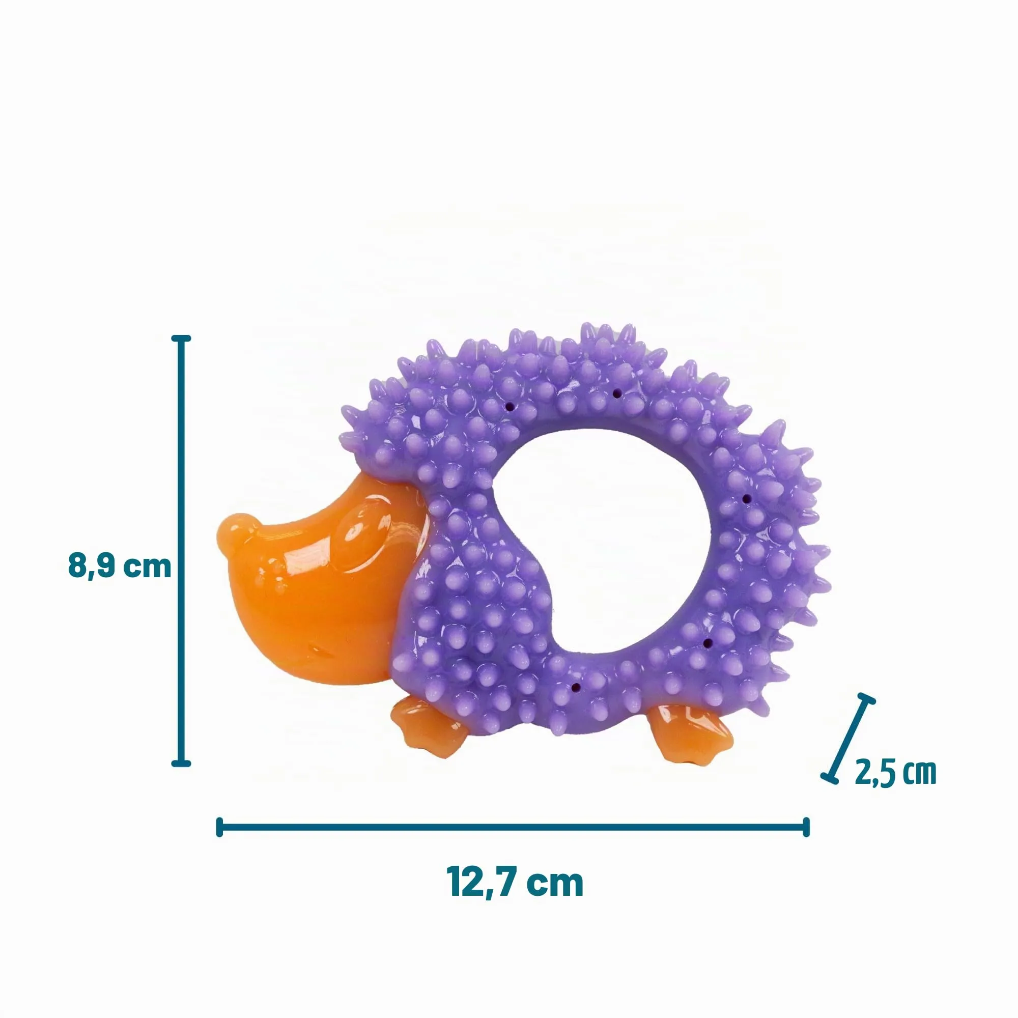 Petstages Cutie Chewies Hedgehog Dog Chew Toy - Blue - immagine 8