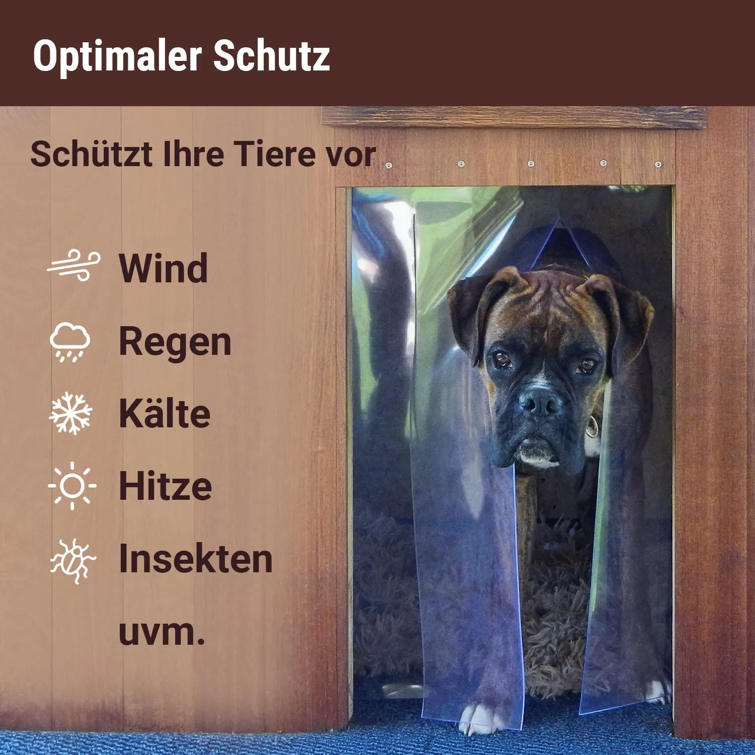 Zettl Tenda a lamelle in PVC per piccoli animali, 20x40cm - immagine 3