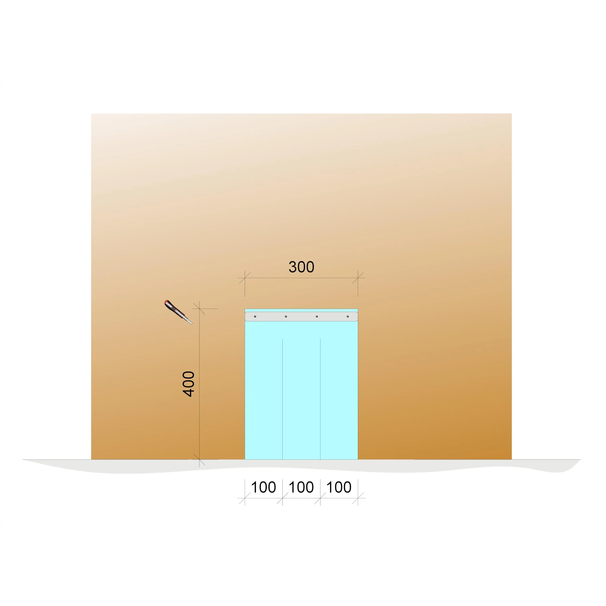 Zettl Tenda a lamelle in PVC per piccoli animali, 30x40cm - immagine 2