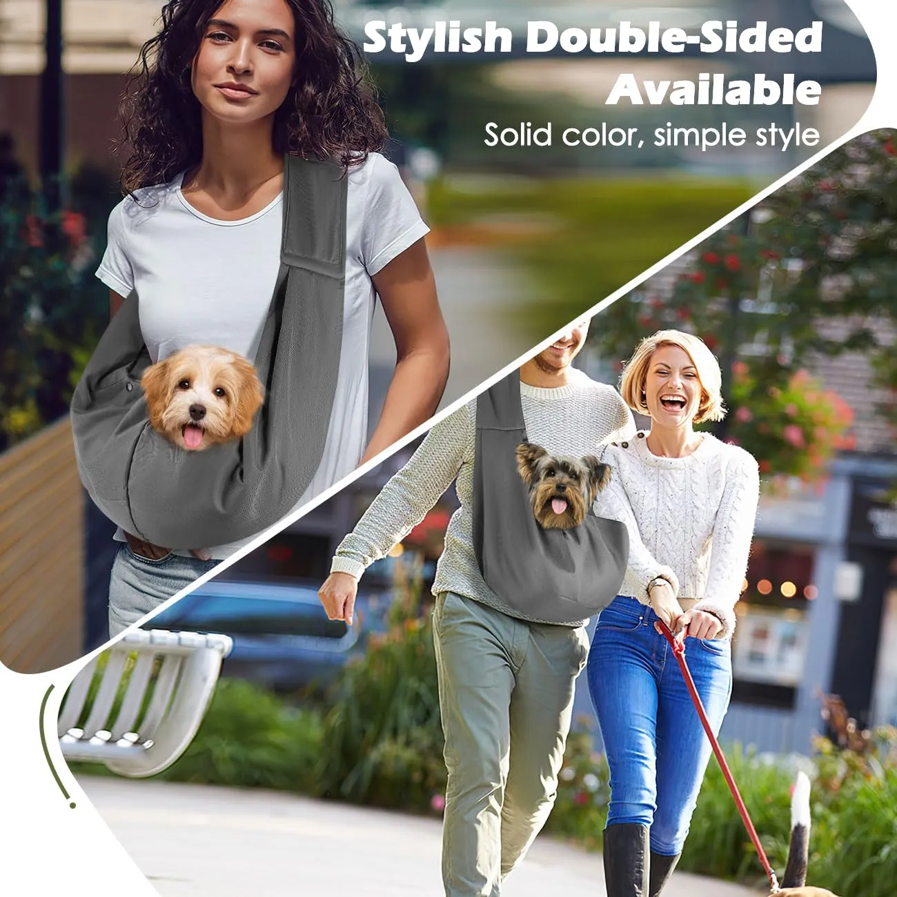 Pawaboo Fascia Trasportino per Cane Piccolo, Grigio Scuro - immagine 5