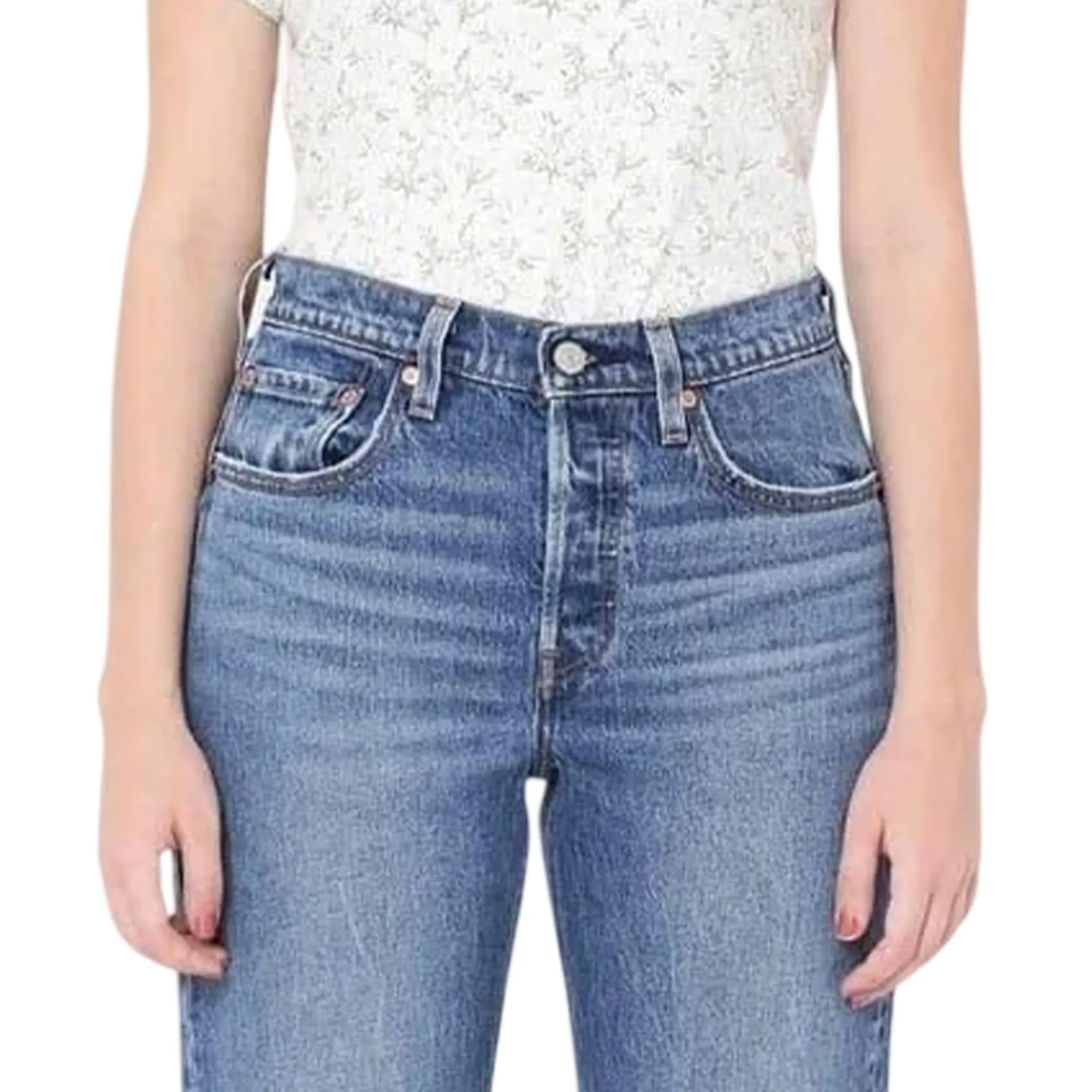 Levi's 501 Crop Jeans Donna, Erin Can't Wait Stre, 31W / 28L - immagine 2