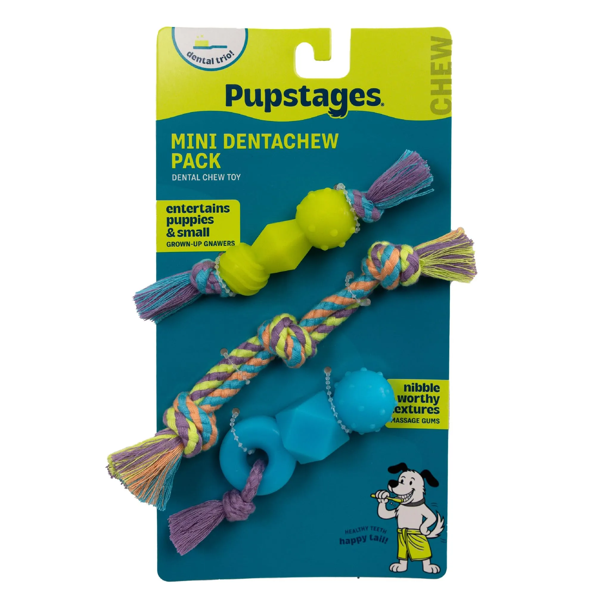 Petstages Orka Mini Dentachew Dog Chew Toys, 3 Pieces - immagine 2